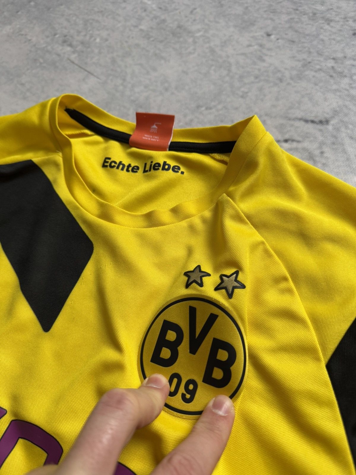 Vintage BVB YELLOW Puma soccer jersey Evonik rare tee Size US L / EU 52-54 / 3 - 3 Thumbnail