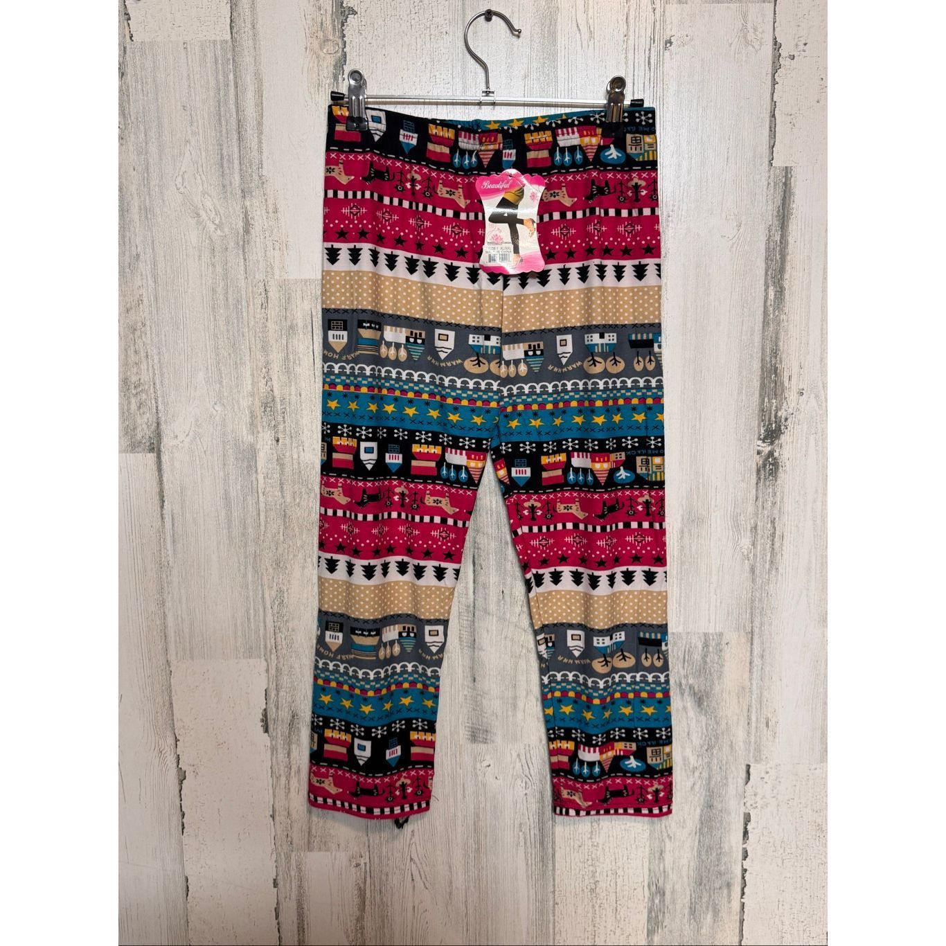 Other Beautiful Cozy Printed Leggings XL/XXL Multicolor Stretch So Size 32" / US 10 / IT 46 - 1 Thumbnail