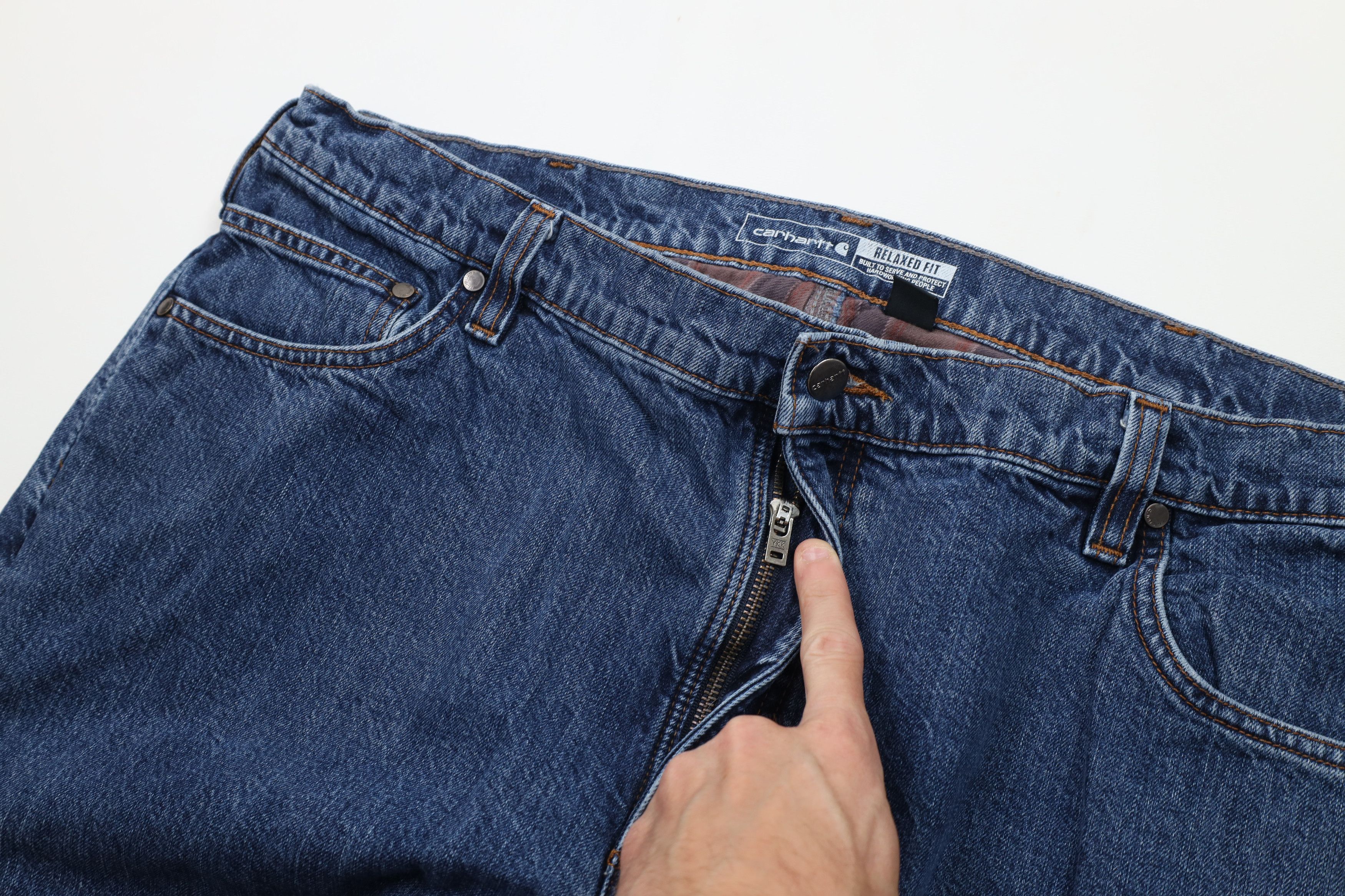 Carhartt Vintage Carhartt Fit Flannel Lined Wide Leg Jeans Blue Size US 42 / EU 58 - 7 Thumbnail