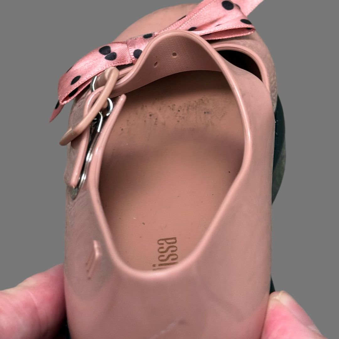 Other Mini Melissa Maggie Bow Girls Shoes Pink Black Size 8 GUC Size US 8 / IT 38 - 8 Thumbnail