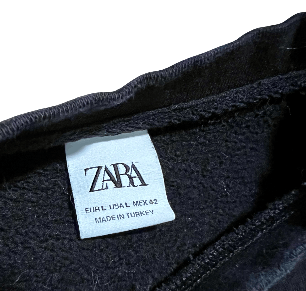 Zara Zara Blank Black Regular Fitting Crew Neck Sweatshirt Size L / US 10 / IT 46 - 2 Thumbnail