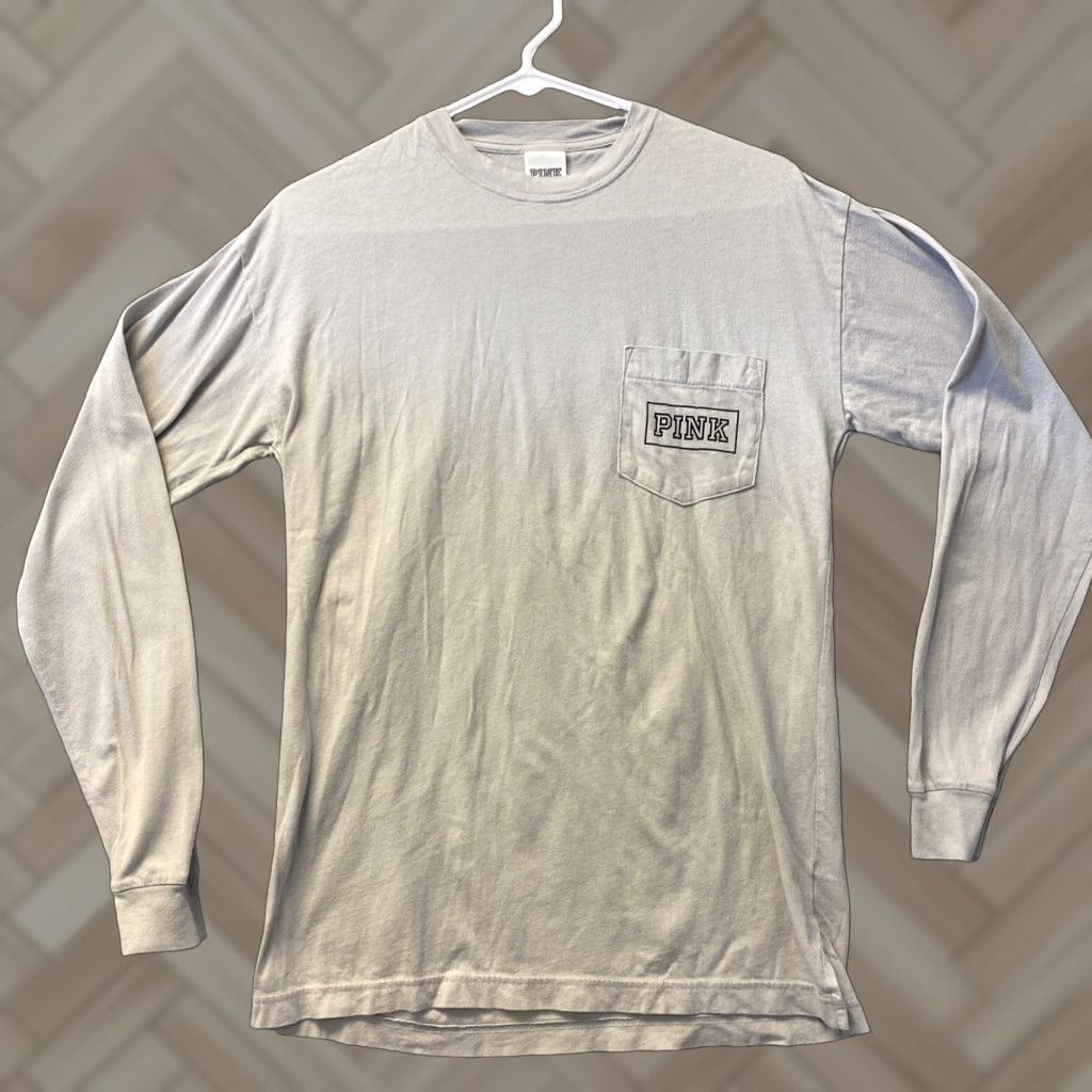 Pinko PINK Victoria's Secret Shirt Long Sleeve Women XS Gray T-Shirt 39-7 All Seasons Casual Size XS / US 0-2 / IT 36-38 - 1 Thumbnail