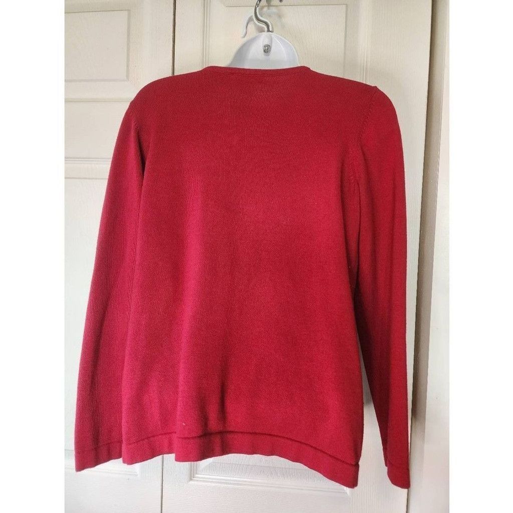 Other Christopher & Banks Red Sequint Sweater Size XXS / US 00 / IT 34 - 3 Thumbnail