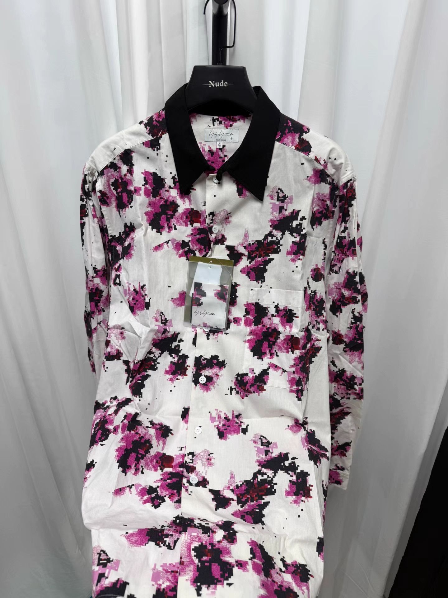 Yohji Yamamoto Yohji Yamamoto Mosaic Print Oversized Shirt K20 Size US XL / EU 56 / 4 - 6 Thumbnail