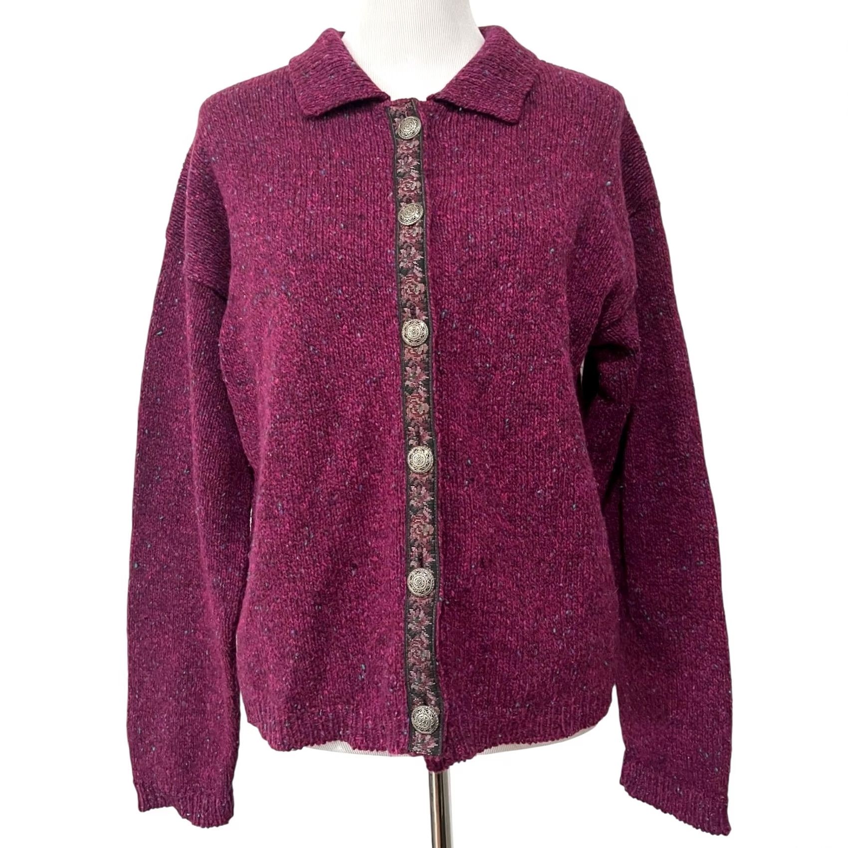 Vintage VINTAGE Alps Cardigan Shirt Womens XL Pink Wool Knit USA Size XL / US 12-14 / IT 48-50 - 2 Thumbnail