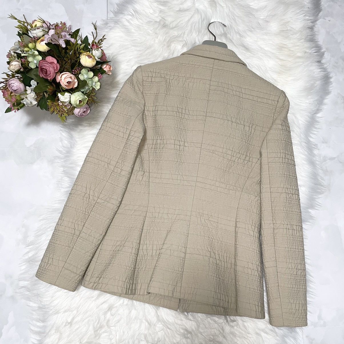 Prada Prada 3D Art Design 4B Tailored Jacket 42 Beige PRADA Size M / US 6-8 / IT 42-44 - 3 Thumbnail