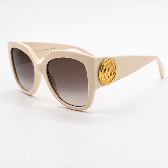 Gucci NEW GUCCI GG1407S 004 BEIGE BROWN OVERSIZED WOMEN SUNGLASSES Size ONE SIZE - 6 Thumbnail