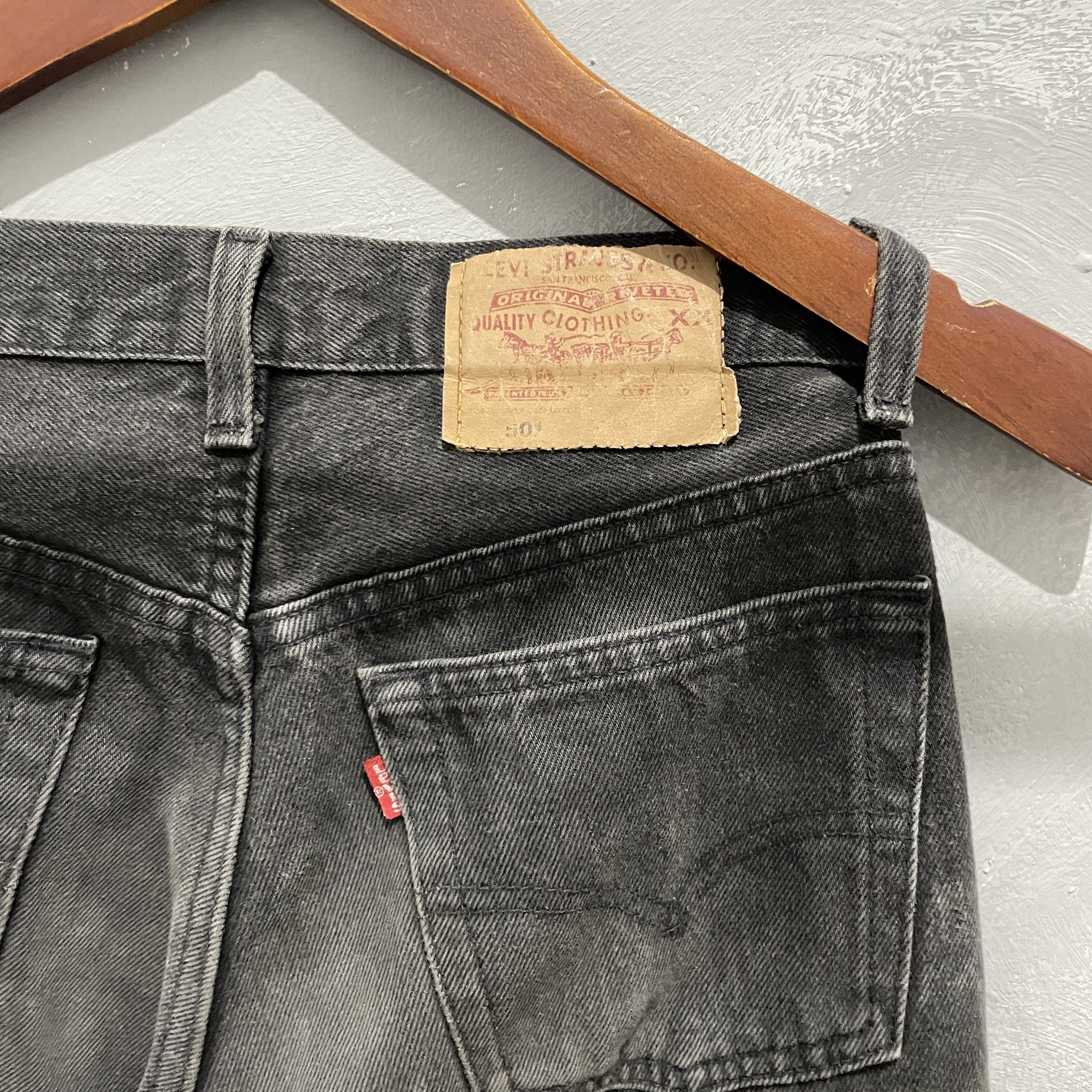 Rare Vintage 90s Faded Black Levi's 501
