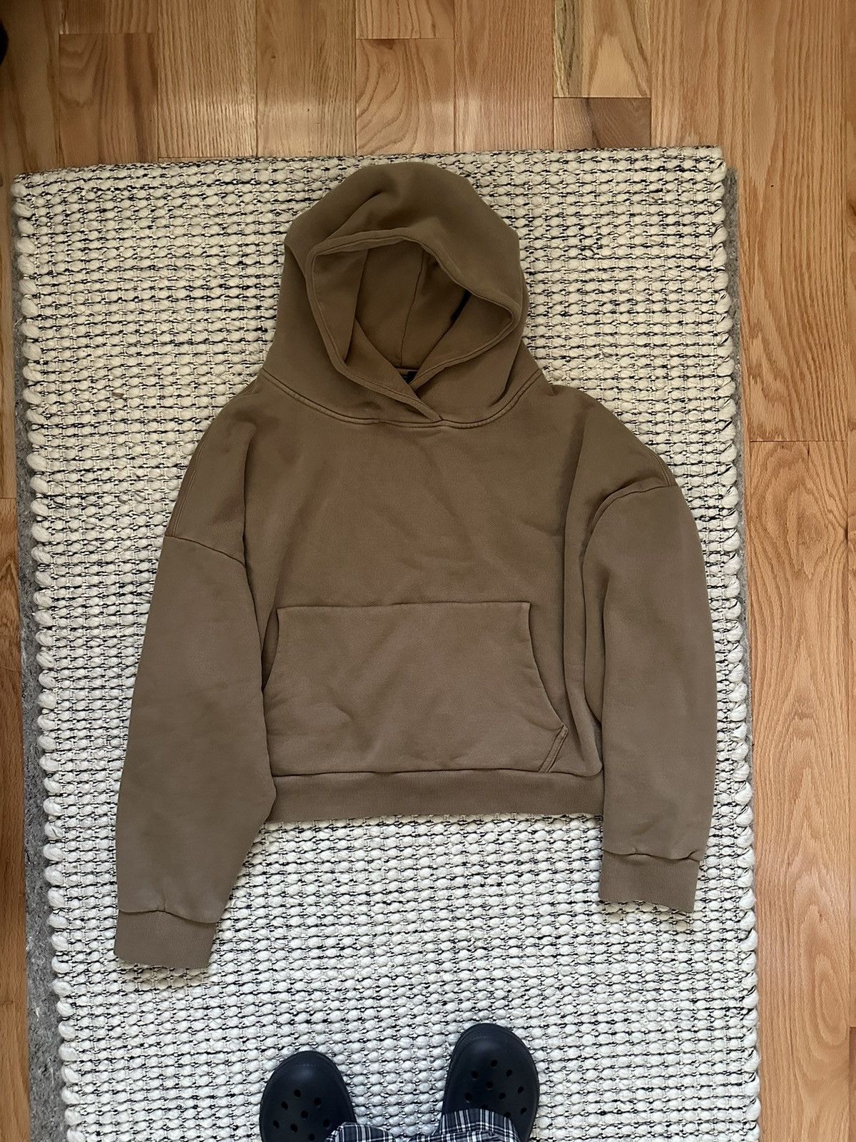 image of Entire Studios Cork Beige Brown Heavy Hood Hoodie, Men's (Size Small)