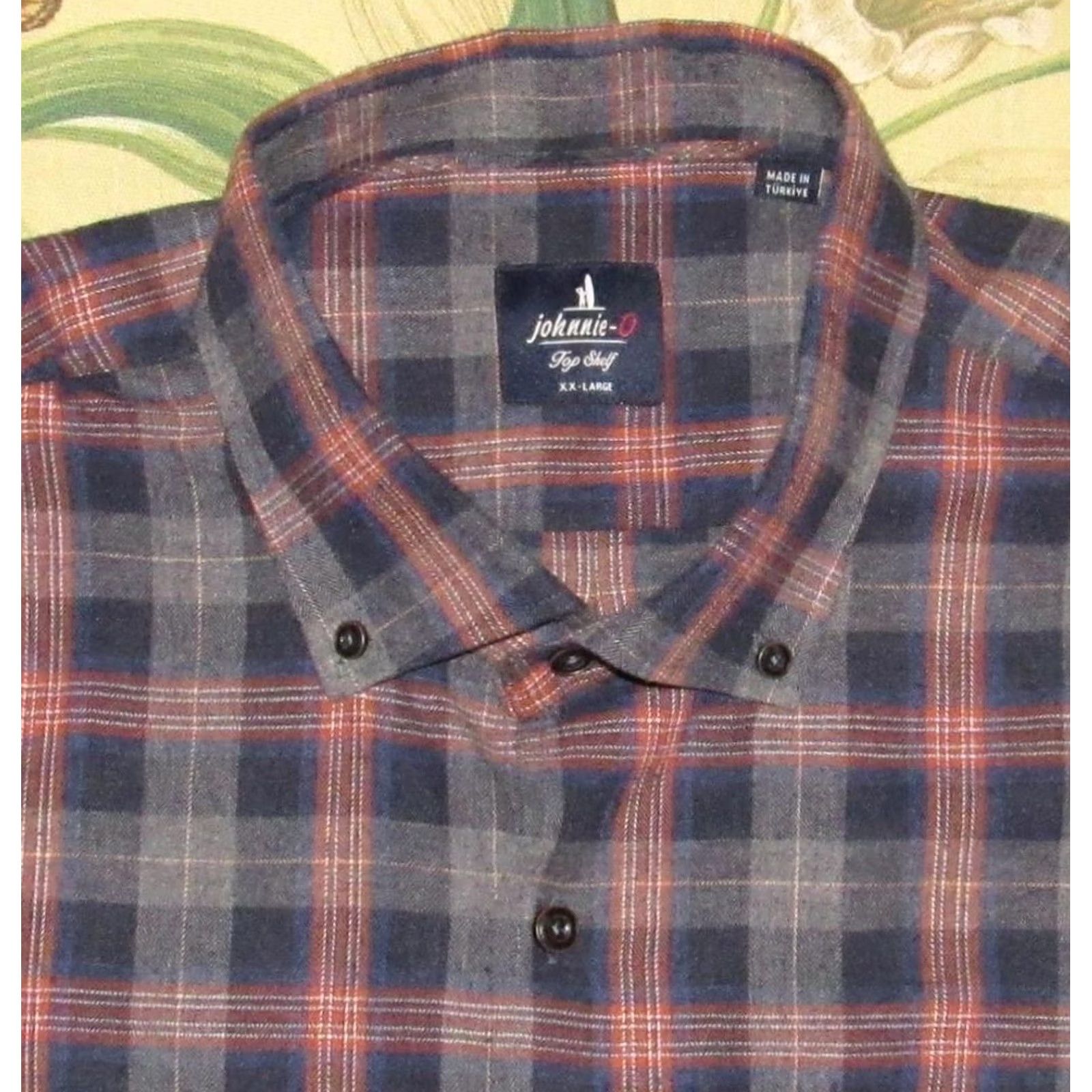 johnnie-O JOHNNIE O Top Shelf Plaid Long Sleeve Button Down Shirt XXL Mens Shirt Red/Multicolor (Brand: Johnnie O) Size US XXL / EU 58 / 5 - 2 Thumbnail