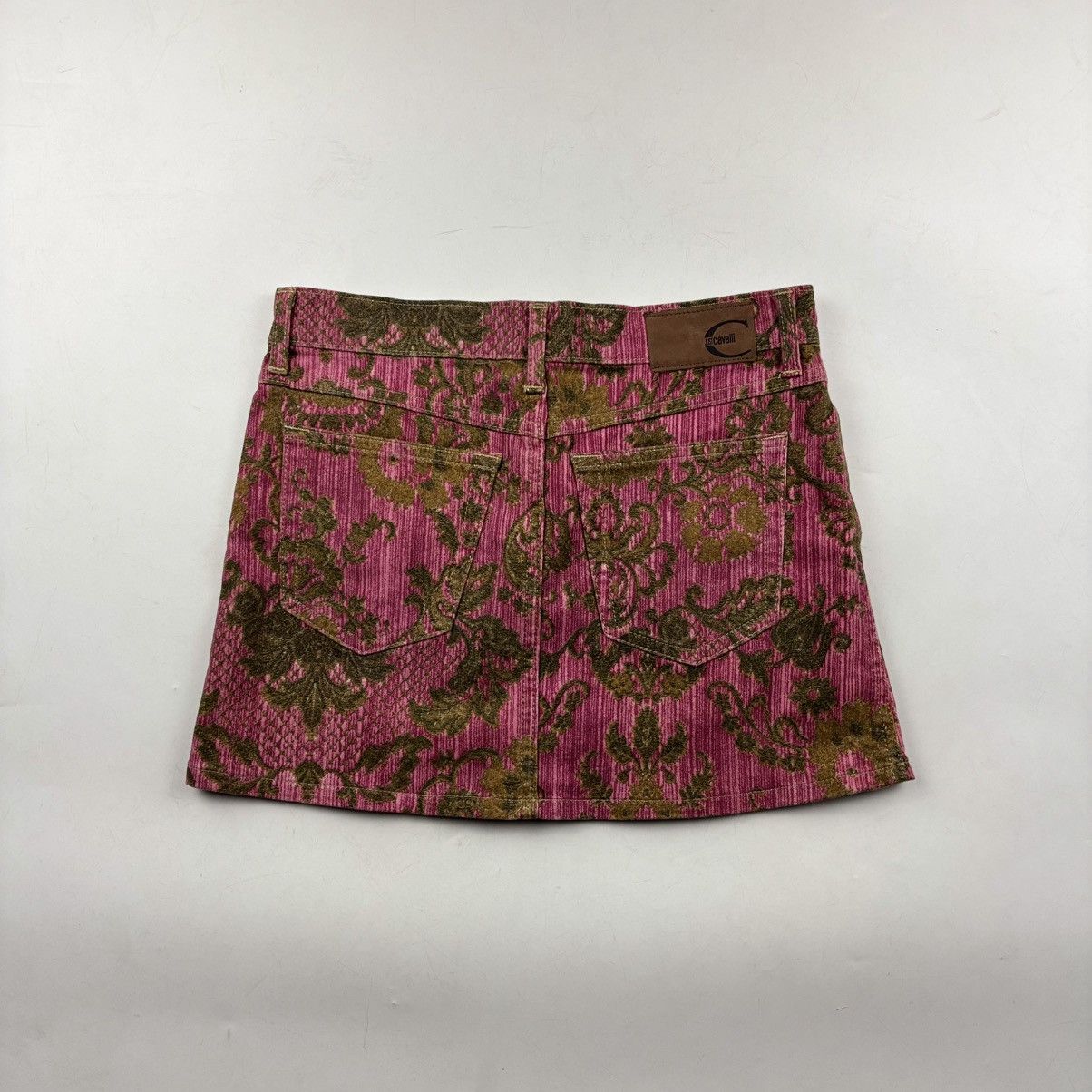Just Cavalli Just Cavalli Corduroy Printed Mini Skirt Size 31" - 2 Thumbnail