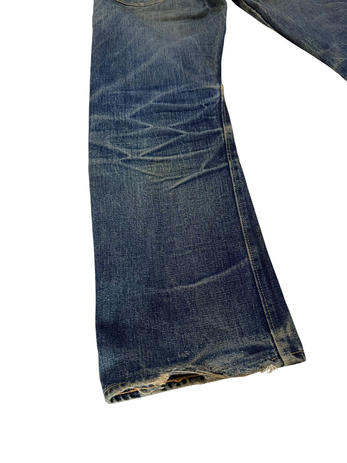 Denime DENIME Made In Japan Redline Selvedge Distressed Jeans Size US 27 - 17 Thumbnail