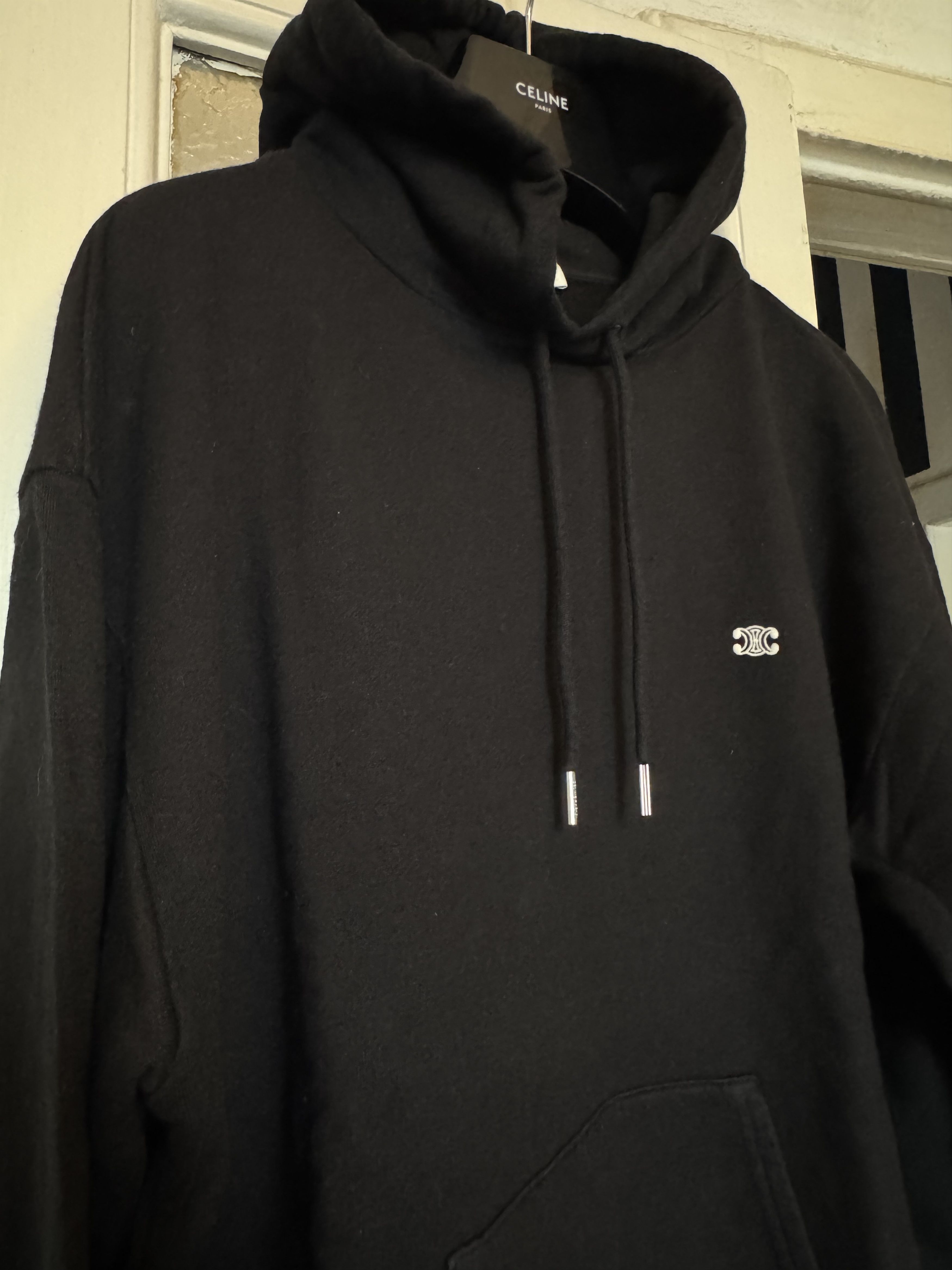 Celine × Hedi Slimane TRIOMPHE LOOSE HOODIE IN CASHMERE COTTON Size US M / EU 48-50 / 2 - 5 Thumbnail
