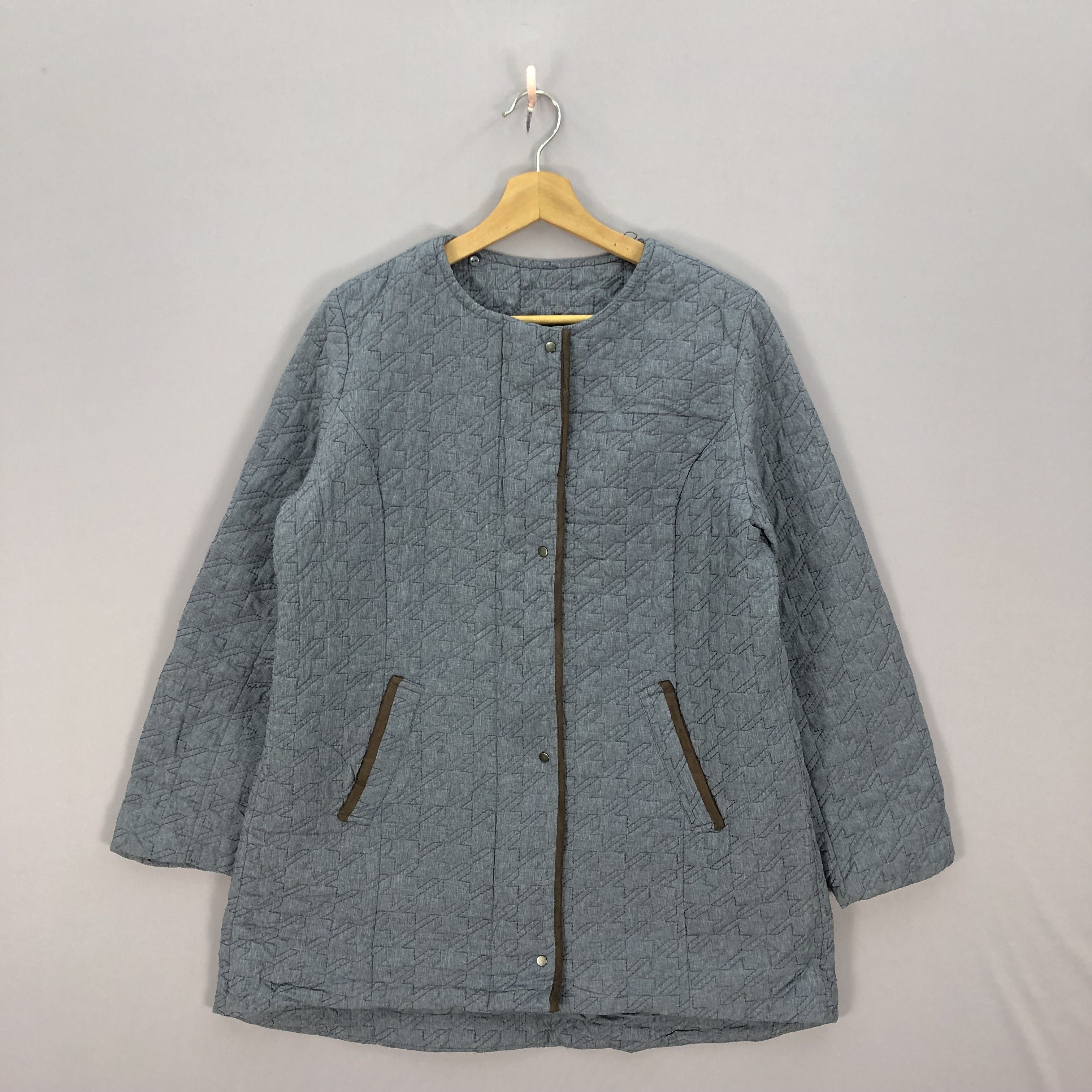 Japanese Brand Vintage Orfine Japanese Quilted Long Jacket Size L / US 10 / IT 46 - 1 Thumbnail