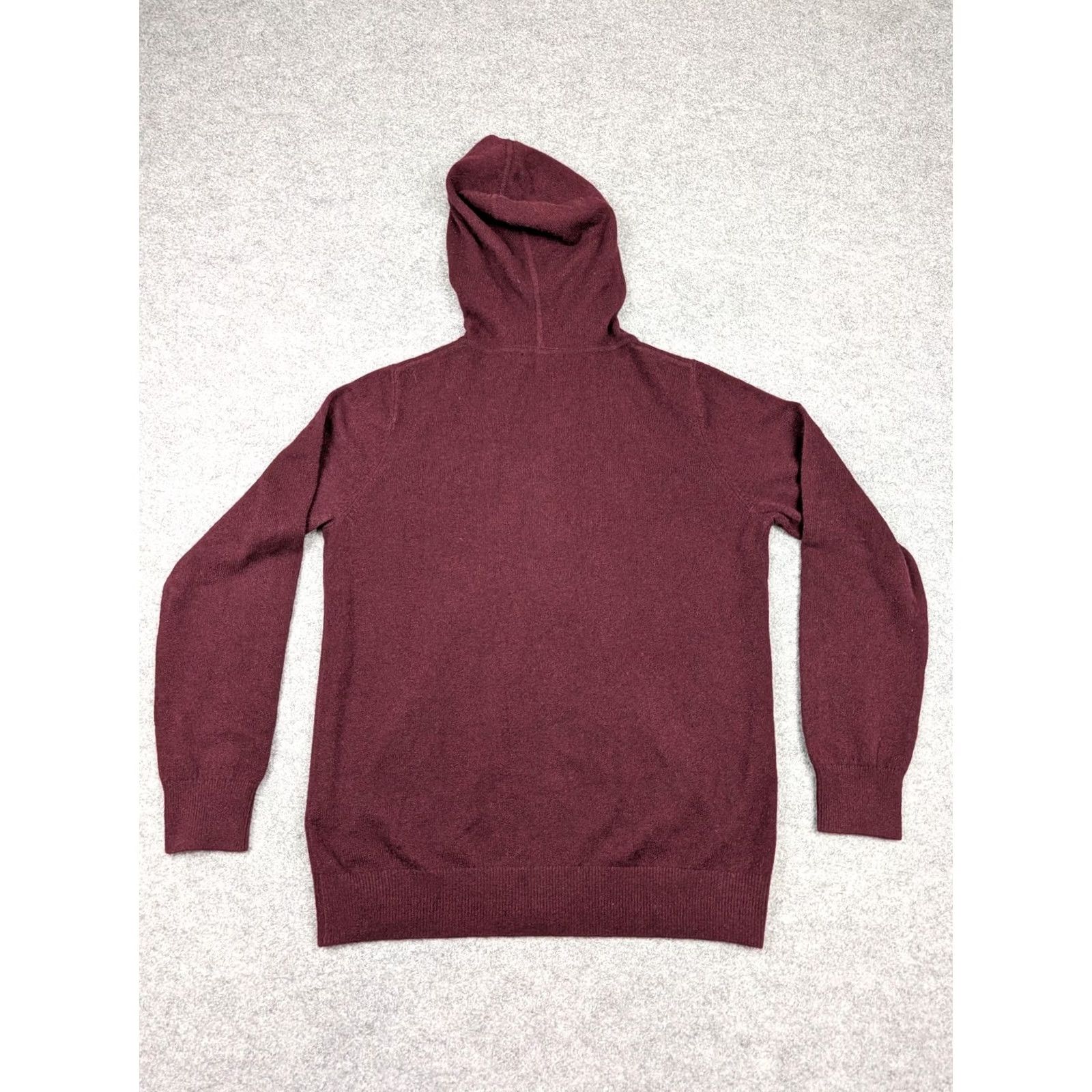 Quince Quince Sweater Womens Small Red 100% Cashmere Hooded Full Zip Knit Jacket Shirt Ladies Slim Fit Winter Size S / US 4 / IT 40 - 5 Thumbnail