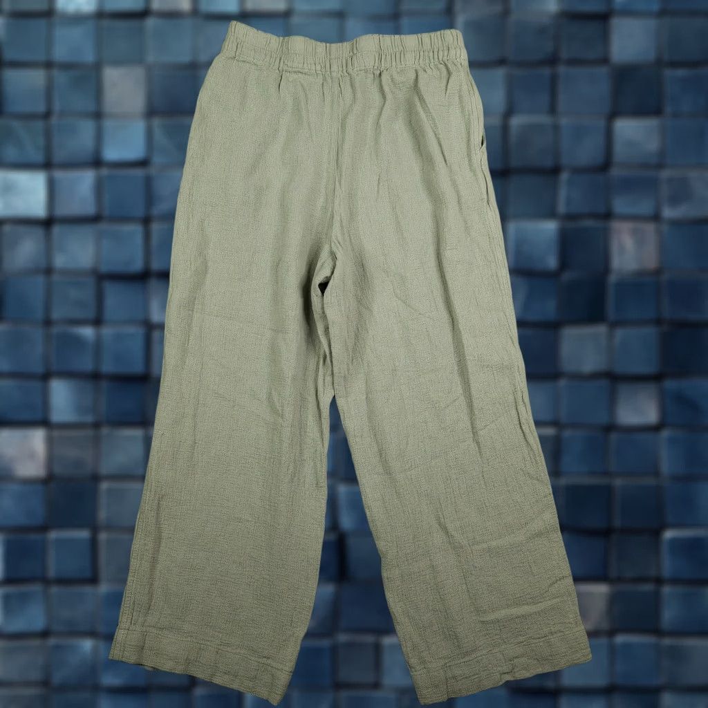 Madewell Madewell Pants Women's Wide-Leg Cropped Sage Green Linen Blend M Casual Outdoor 90s? Size 32" / US 10 / IT 46 - 1 Thumbnail