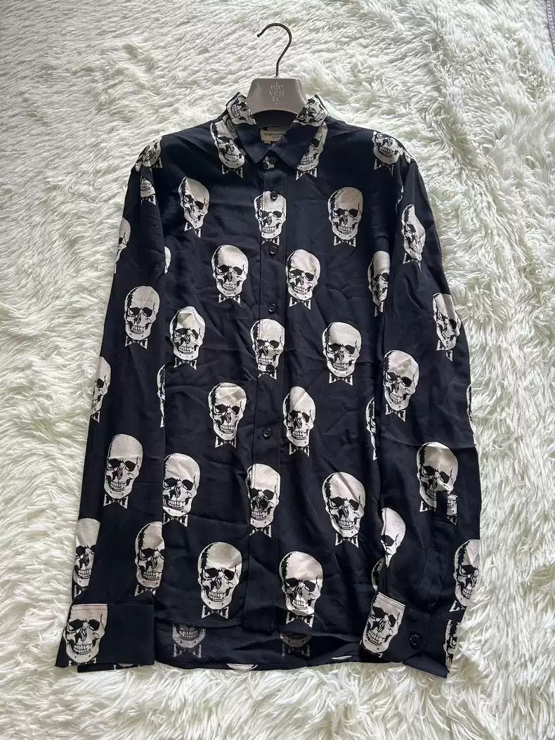 Saint Laurent Paris Saint Laurent Paris 15ss Skull Shirt Grailed