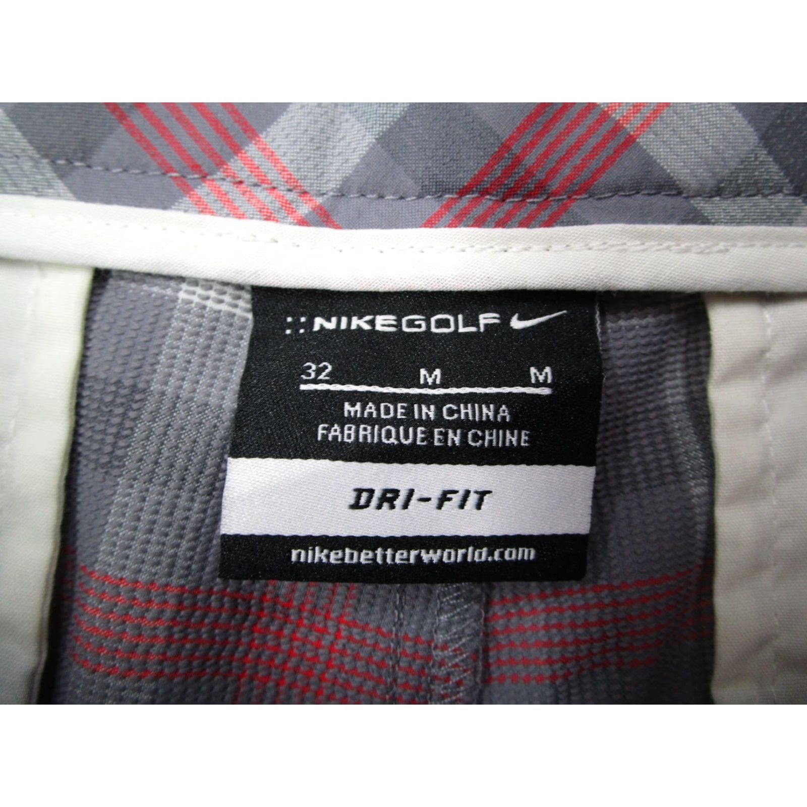 Nike Nike Dri-Fit Mens Gray Check Core golf shorts - 32, 10" inseam, Polyester Spandex, Belt Loops, Flat Front, 5-Pocket, Classic, Casual, Travel, Workwear Size US 32 / EU 48 - 2 Thumbnail