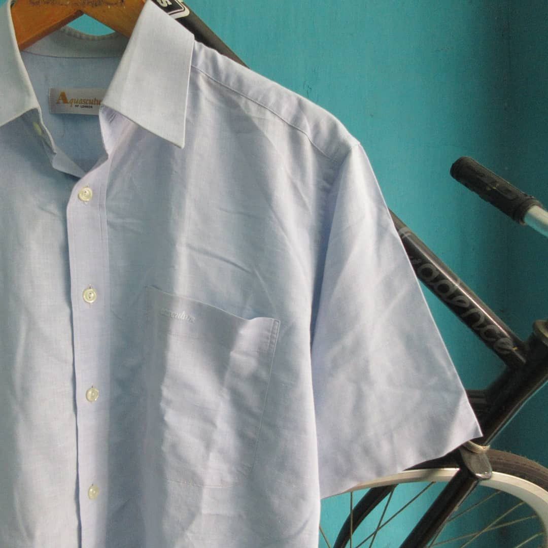 Aquascutum Aquasctum formal party shirt Of London Blue Sea Shirt Size US M / EU 48-50 / 2 - 1 Thumbnail