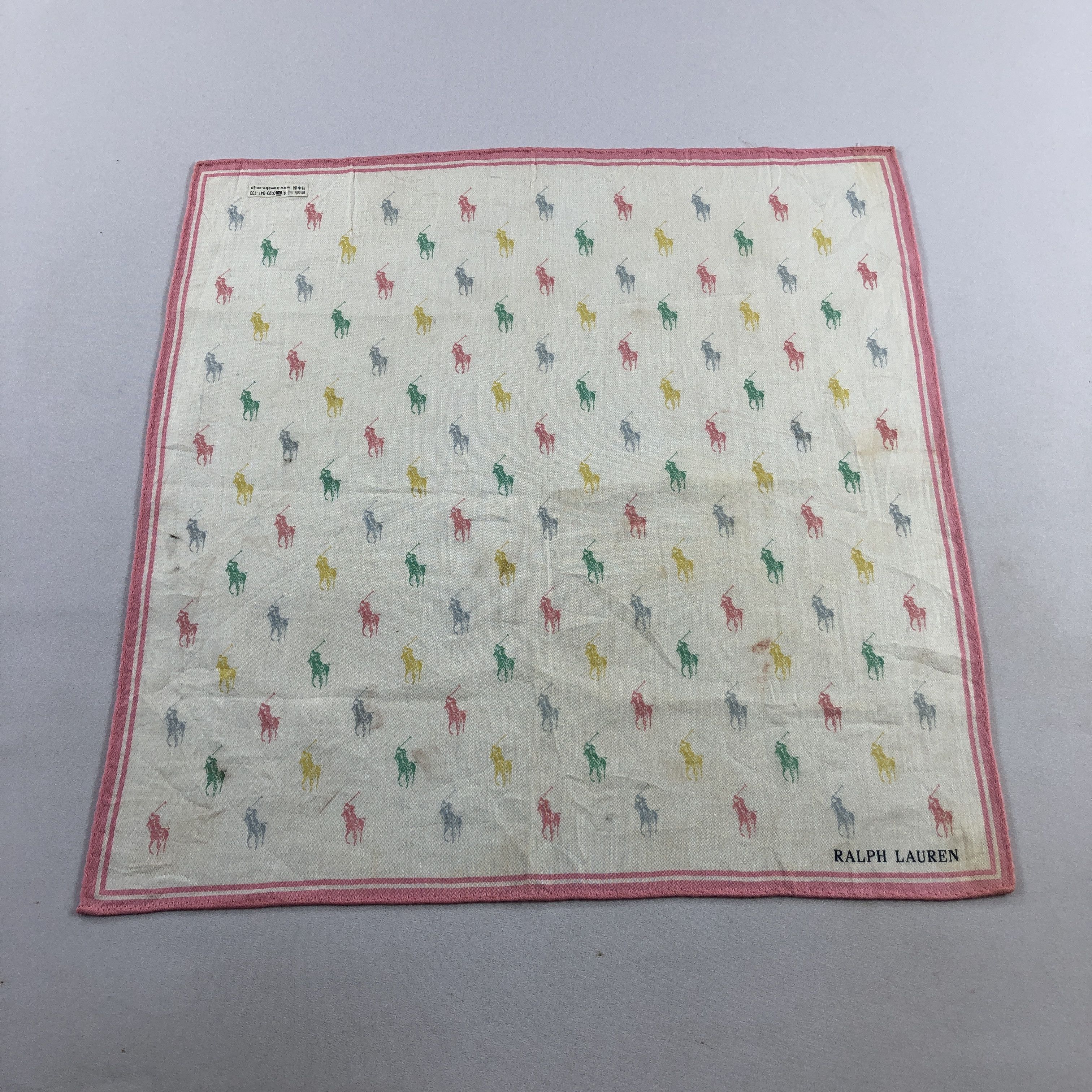 Polo Ralph Lauren × Vintage Polo Ralph Lauren Handkerchief Neckerchief Bandana H2528 Size ONE SIZE - 1 Thumbnail
