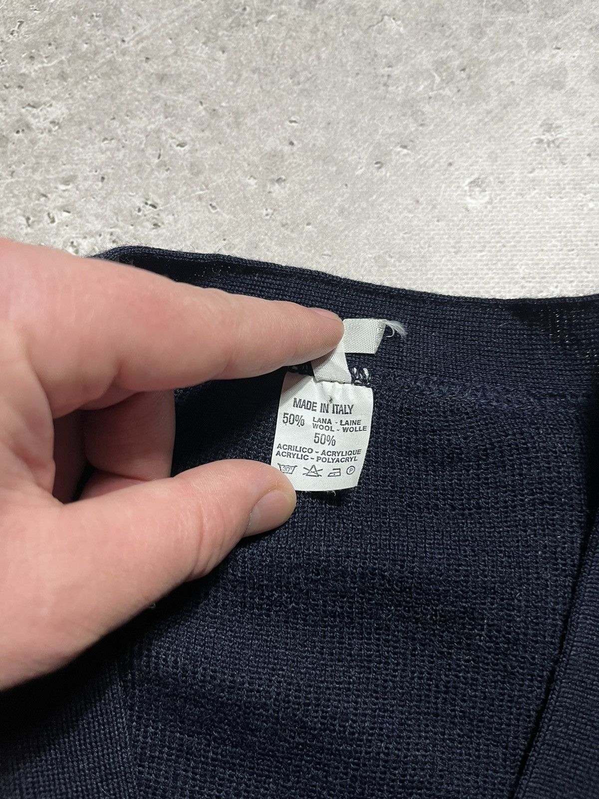 Vintage Vintage Fine Knit Wool Cardigan – Made in Italy, Size 50 Size US M / EU 48-50 / 2 - 7 Thumbnail