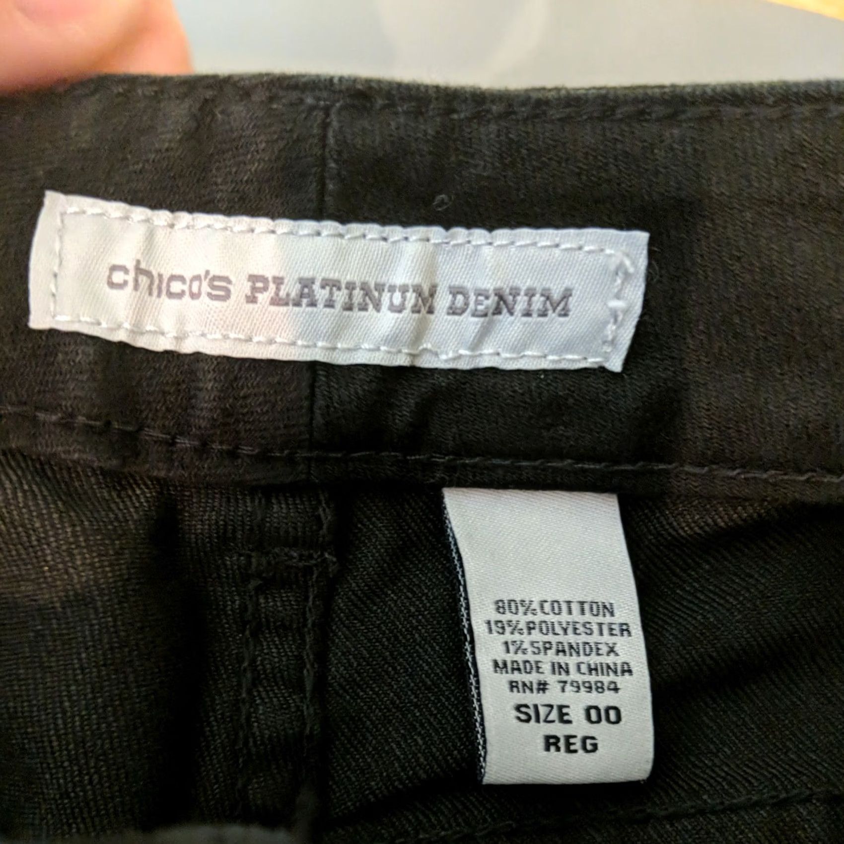 Vintage Chico's Jeans Woman 00 Regular Slim Straight Leg 2 Pair blue black Denim Cotton Blend Stretch Vintage No N/A Size 24" / US 00 / IT 34 - 6 Thumbnail