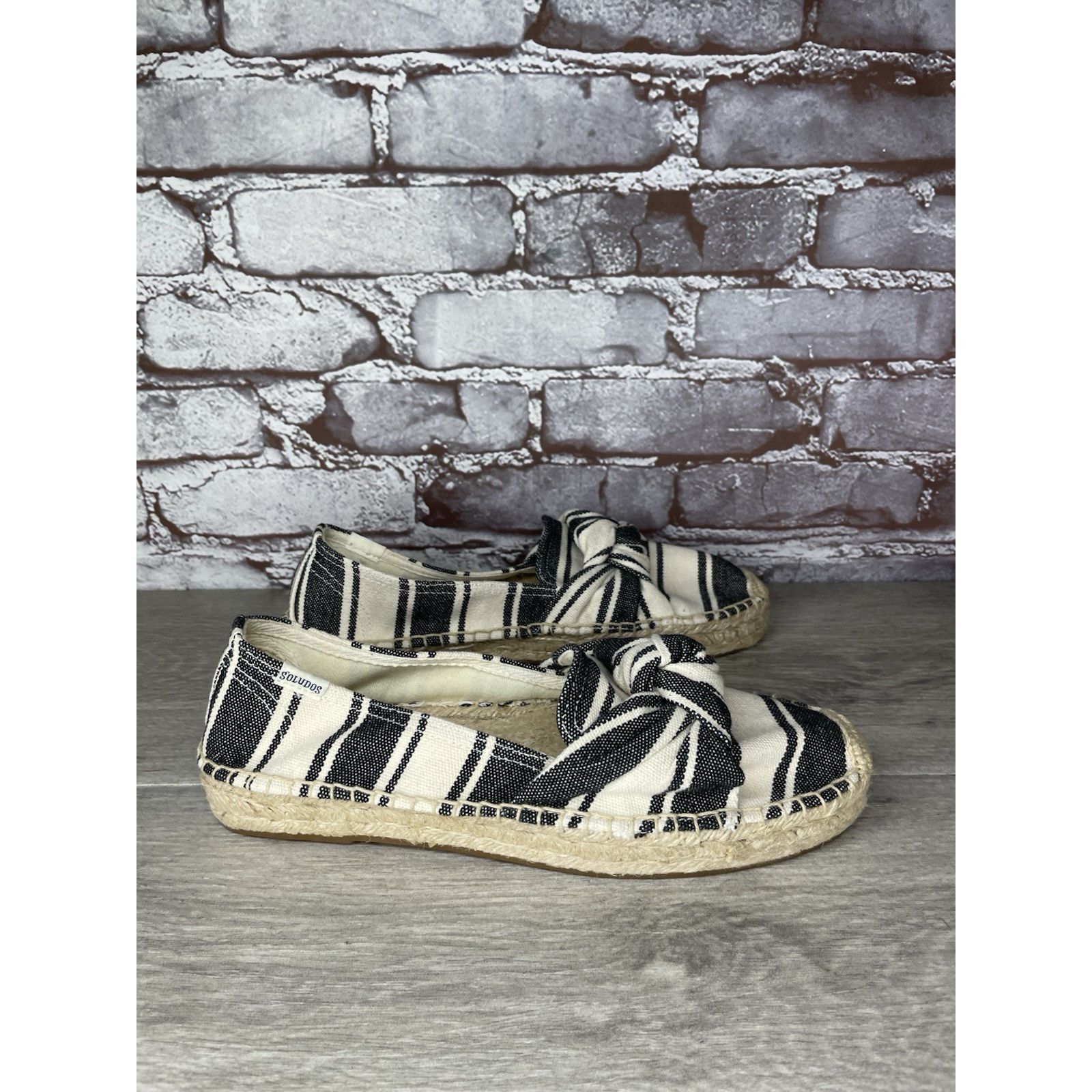 Soludos Soludos Striped Espadrille Bow Blue Cream Nautical Shoes Wom Size US 9 / IT 39 - 16 Thumbnail