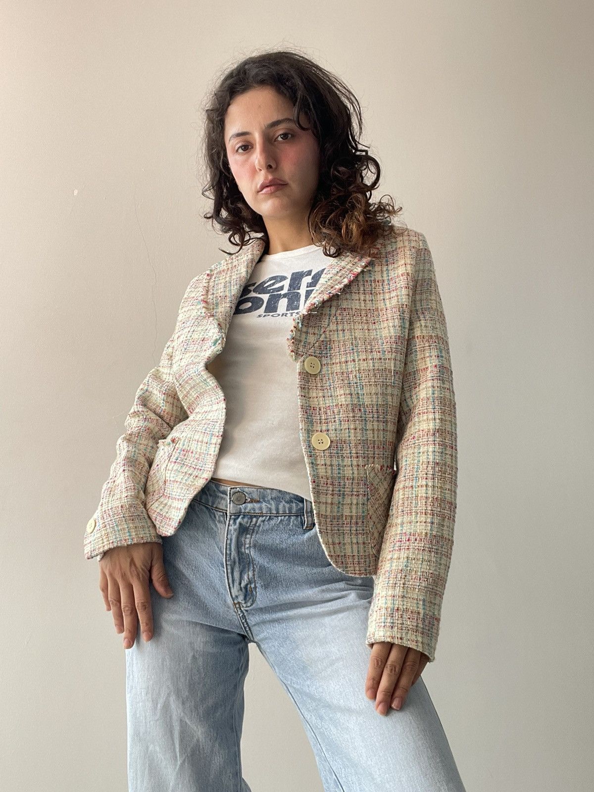 Vintage Vivid blazer Size S / US 4 / IT 40 - 2 Thumbnail