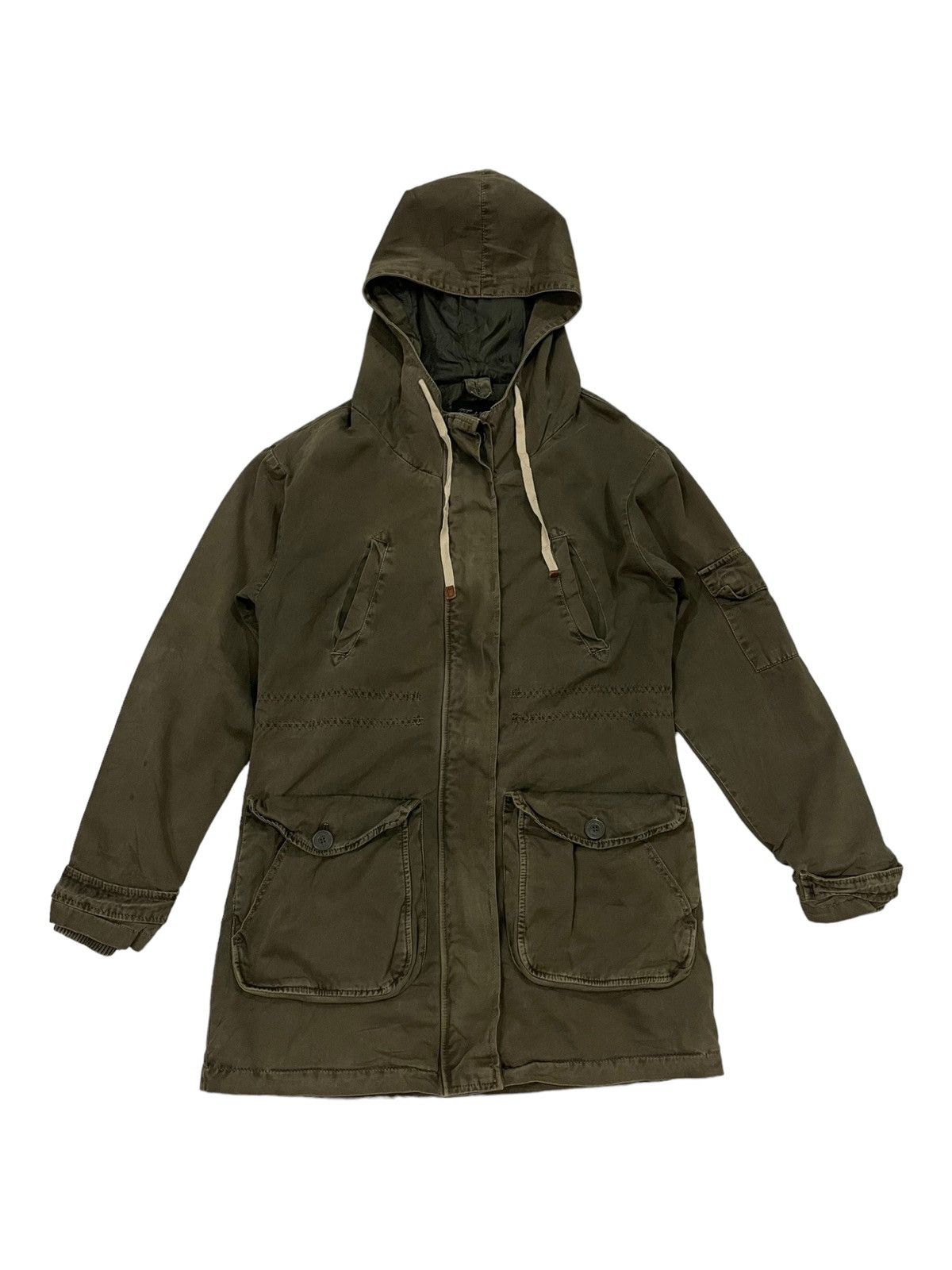 If Six Was Nine × Seditionaries × Zara Y2K Zara Trafaluc Men Zipped Hooded Parka Punk Jacket Size US S / EU 44-46 / 1 - 1 Thumbnail