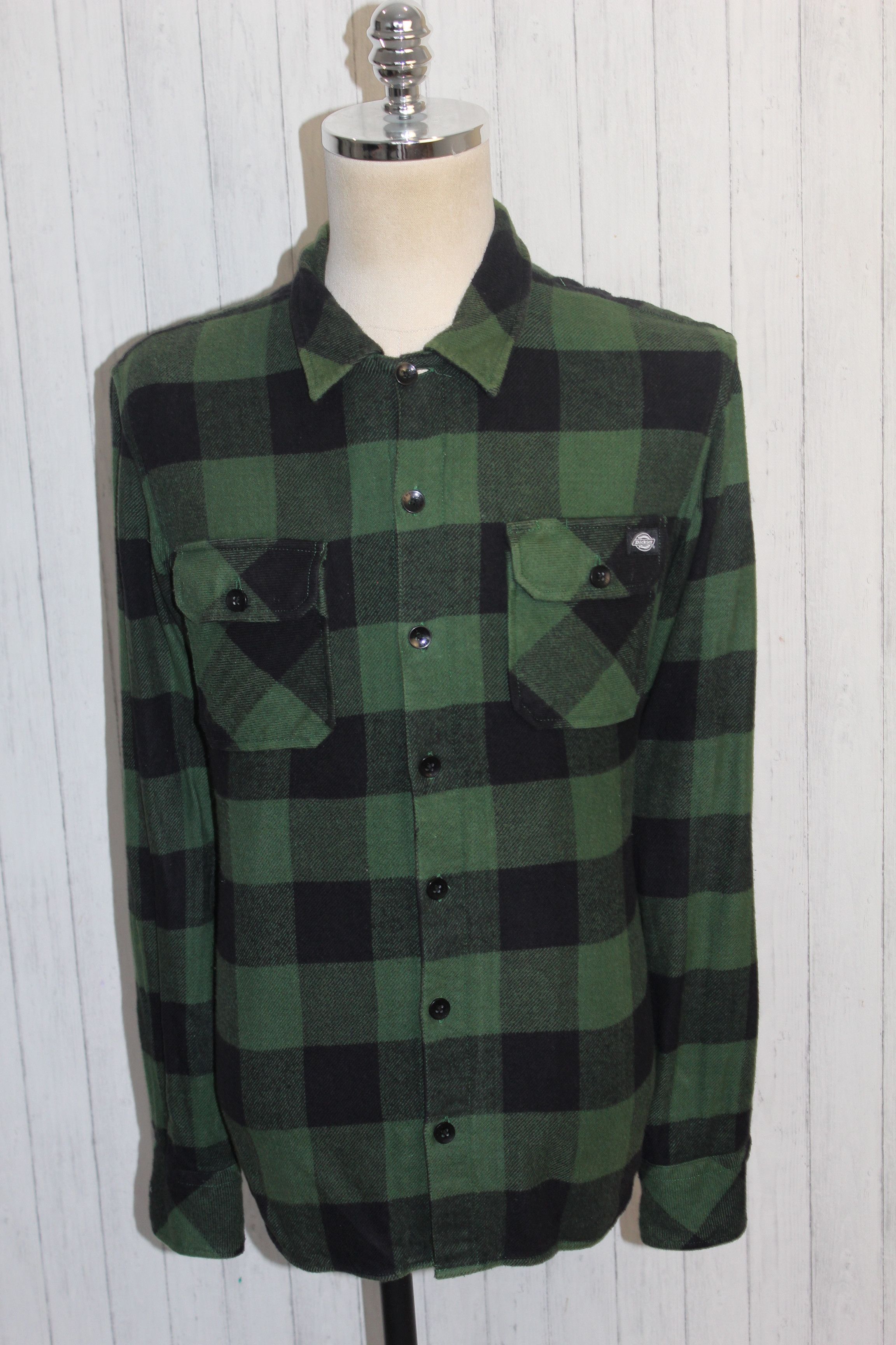 Dickies Dickies Vintage Long Sleeve Check Overshirt Shirt Size US L / EU 52-54 / 3 - 1 Thumbnail
