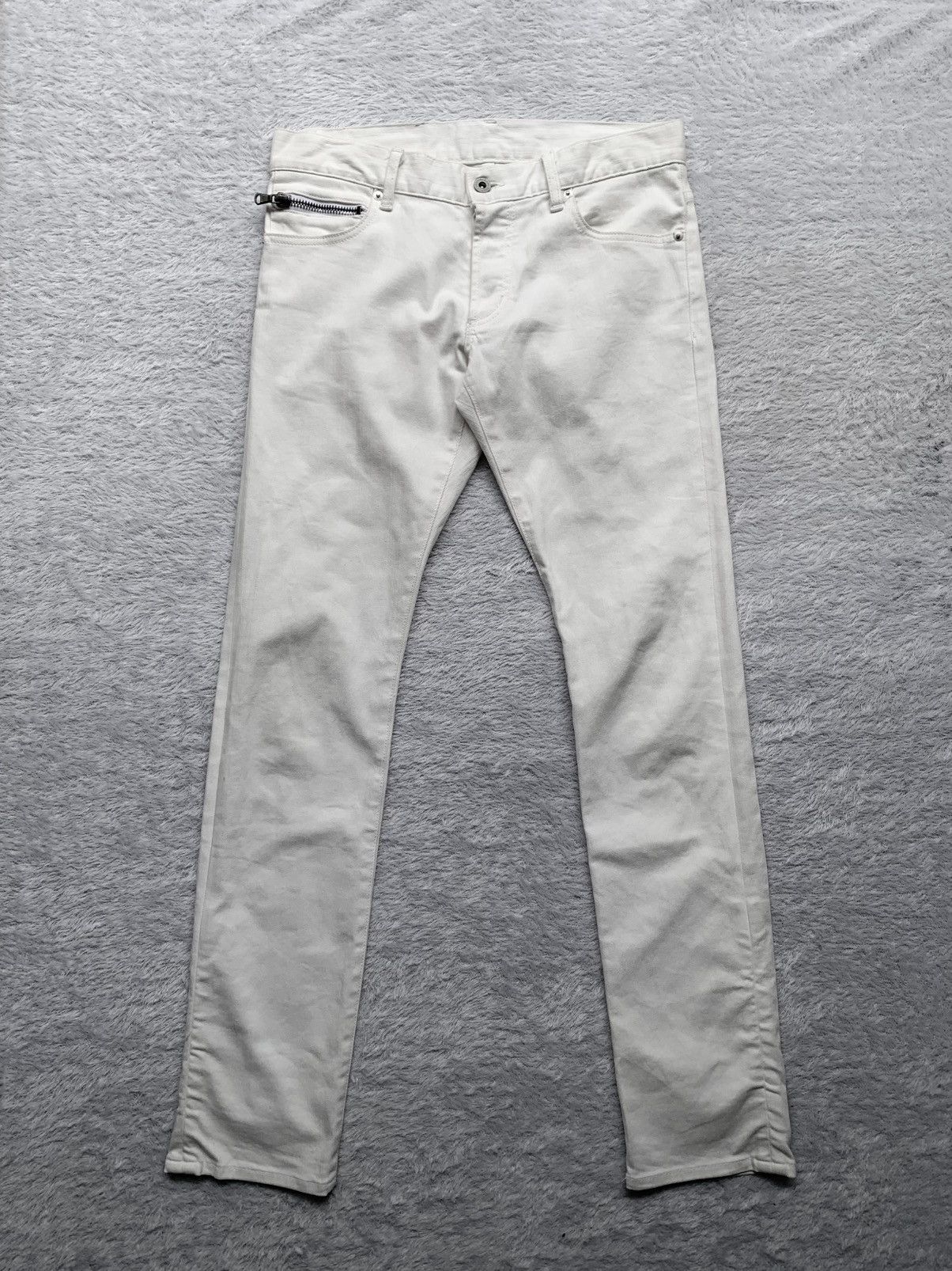 Japanese brand Slim stretch denim with zipper pocket coin