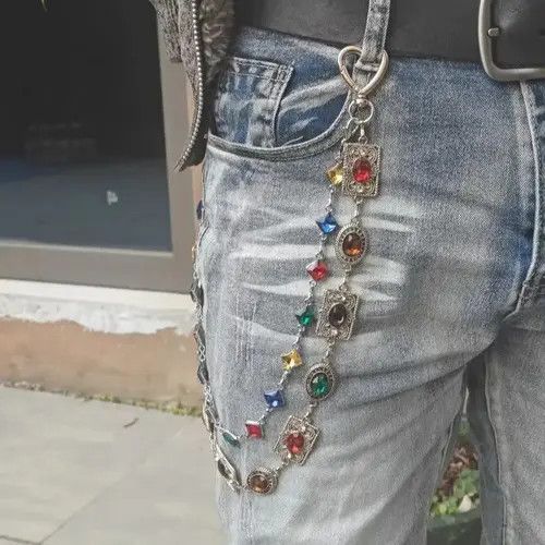 VIBE 2 Layer Waist Punk Wallet Chain Pant Waist Size ONE SIZE - 6 Thumbnail