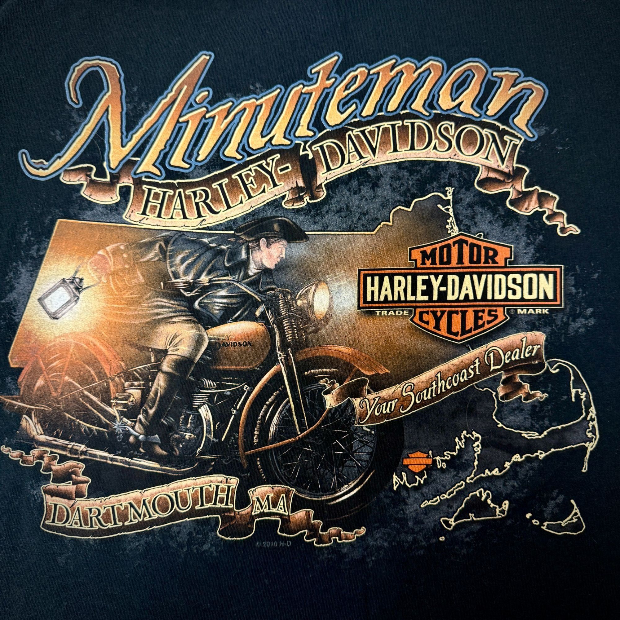 Harley Davidson H-D Life Begin When You Get One MINUTEMAN Motorcycle Shirt Size US M / EU 48-50 / 2 - 1 Thumbnail