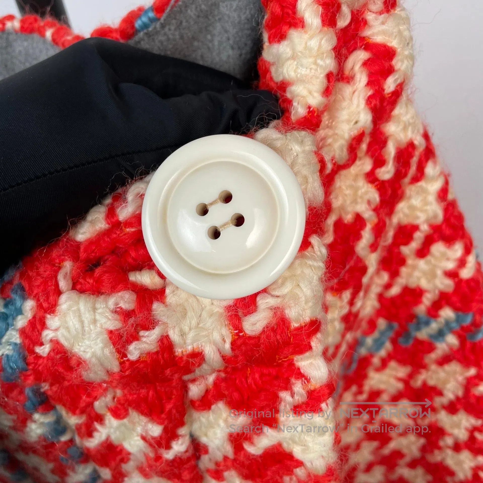 Miu Miu Miu Miu Red and White Plaid Wool Plaid Skirt| Size 37" - 4 Thumbnail
