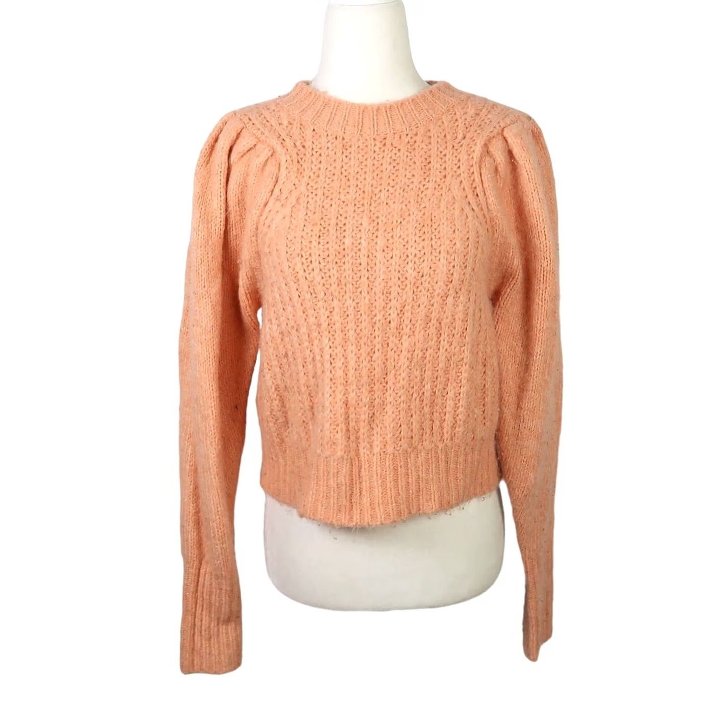 Topshop VINTAGE Topshop orange wool blend knit sweater XS Women Long Sleeve Pullover Casual Size XS / US 0-2 / IT 36-38 - 2 Thumbnail