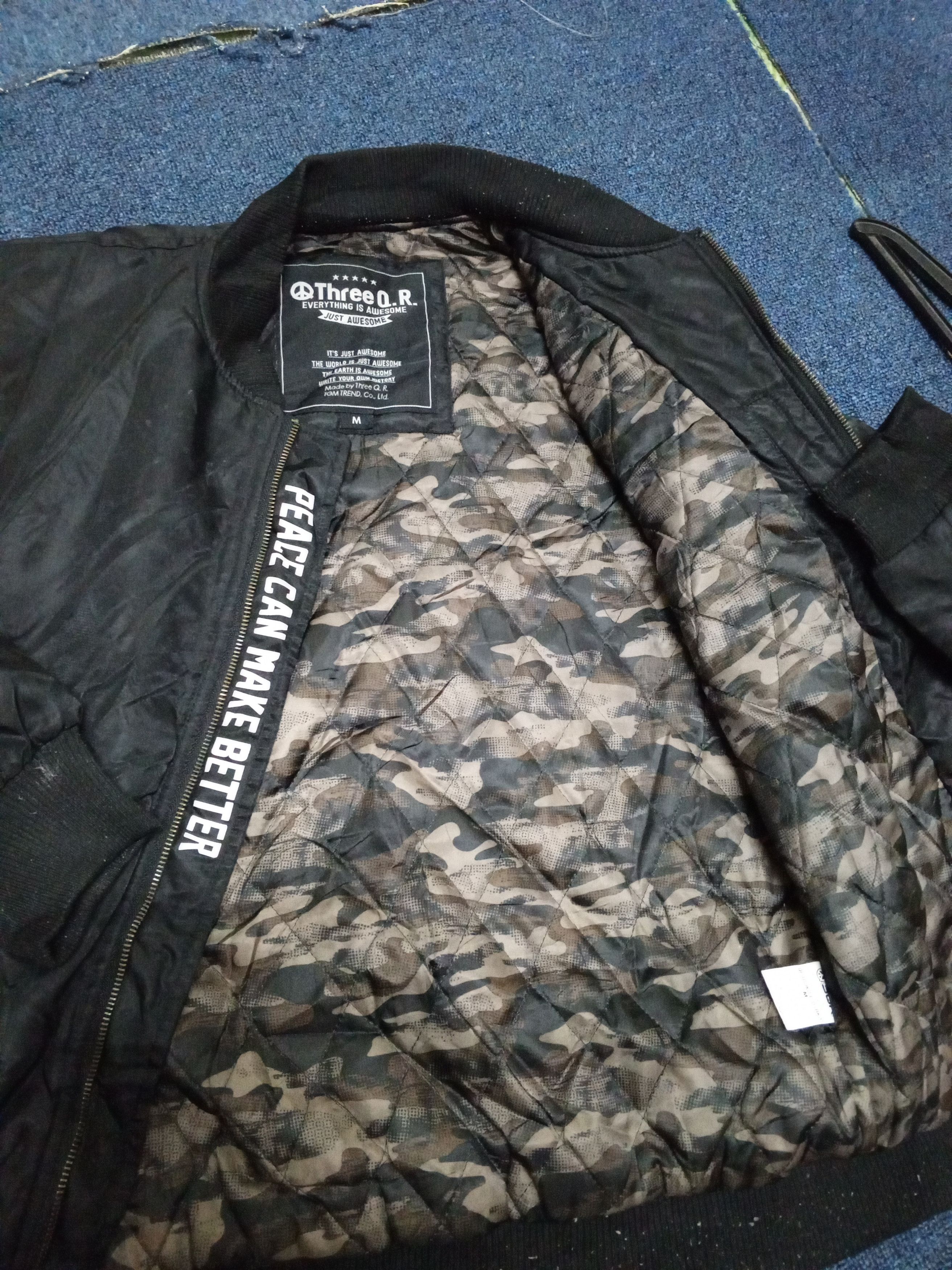 Japanese Brand × Vintage THREE Q.R BOMBER JACKET ZIPPER Size US L / EU 52-54 / 3 - 9 Thumbnail