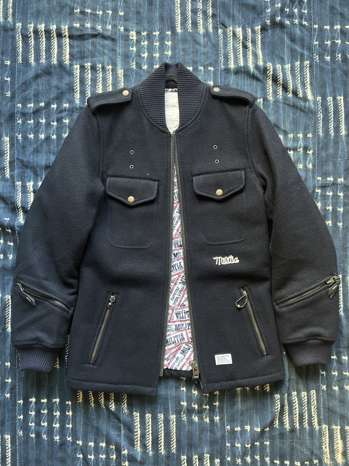 Wtaps Wtaps Archive 2008AW Melton Wool Biker Jacket Size US S / EU 44-46 / 1 - 1 Thumbnail