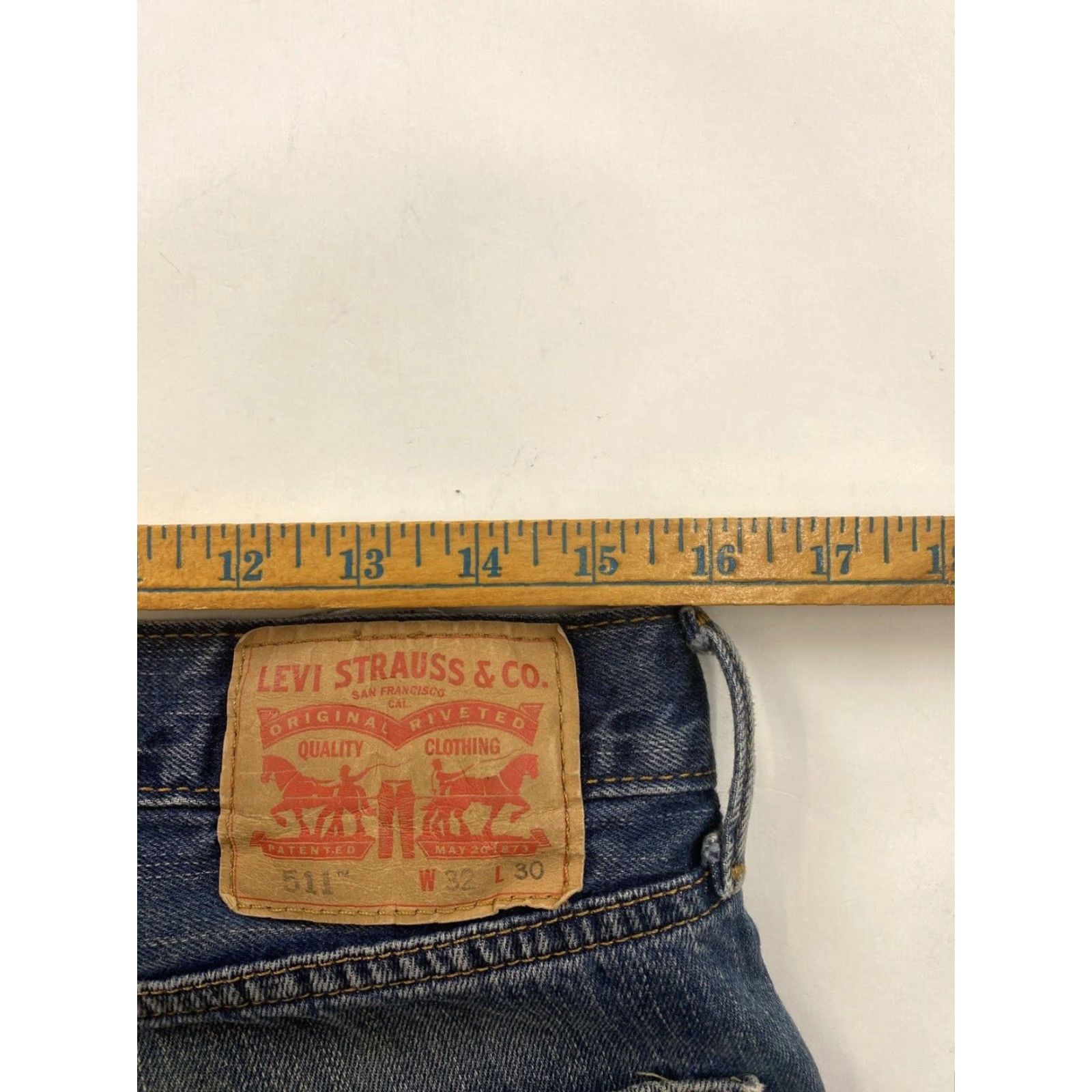 Levi's Levis 511 Slim Fit Jeans Mens 32x30 Blue Skinny Regular Size US 32 / EU 48 - 4 Thumbnail