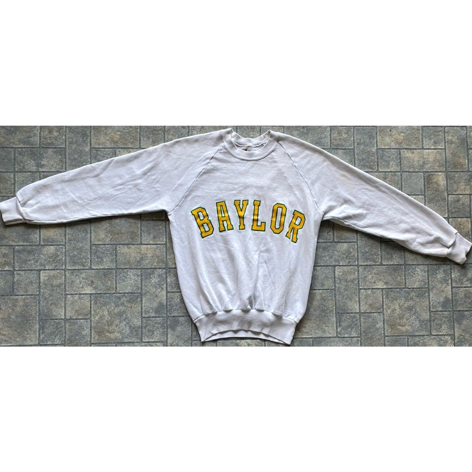 Anvil VINTAGE Anvil Sweatshirt Baylor College Made In USA Mens L White Long Sleeve USA University College Pullover Wear Size US L / EU 52-54 / 3 - 2 Thumbnail