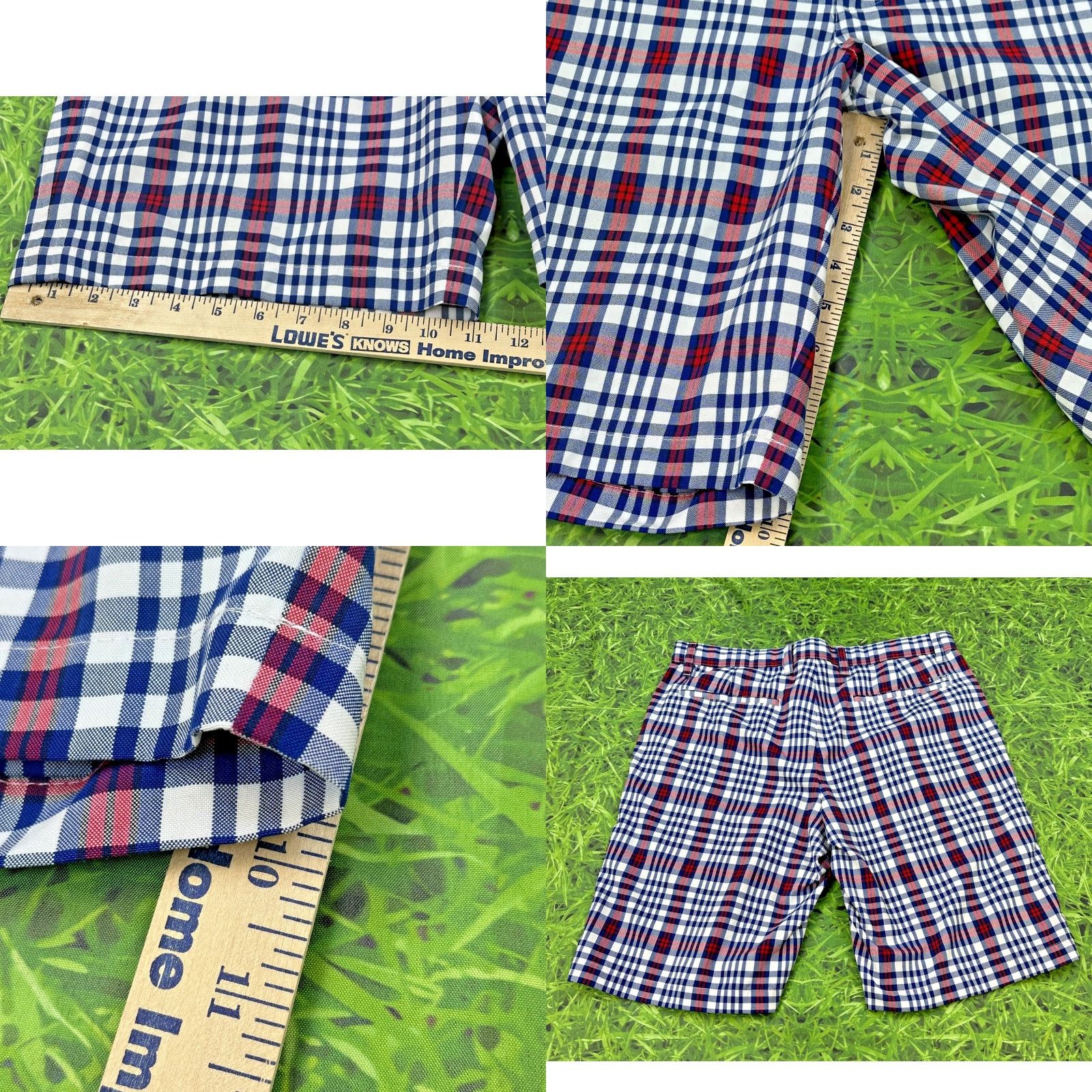 Izod Izod Golf Shorts Mens 34 Red Blue White Plaid Lightweight Chino Prep Summer Size US 34 / EU 50 - 8 Thumbnail