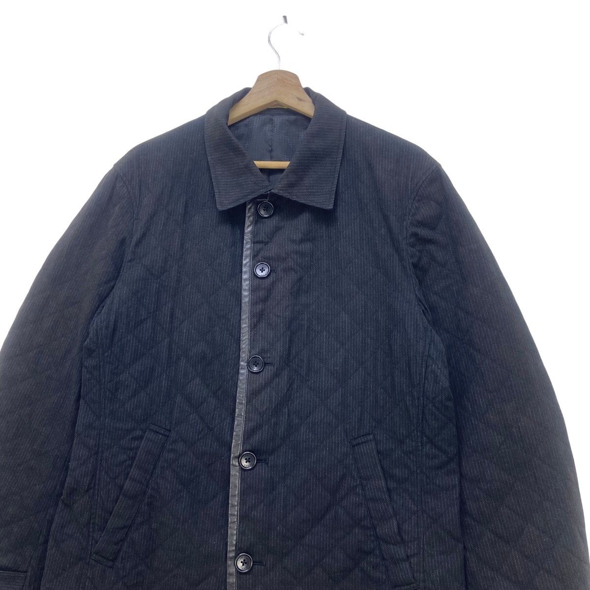 Japanese Brand × Takeo Kikuchi Japanese Brand Takeo Kikuchi Leather Trimmed Quilted Jacket Size US S / EU 44-46 / 1 - 3 Thumbnail