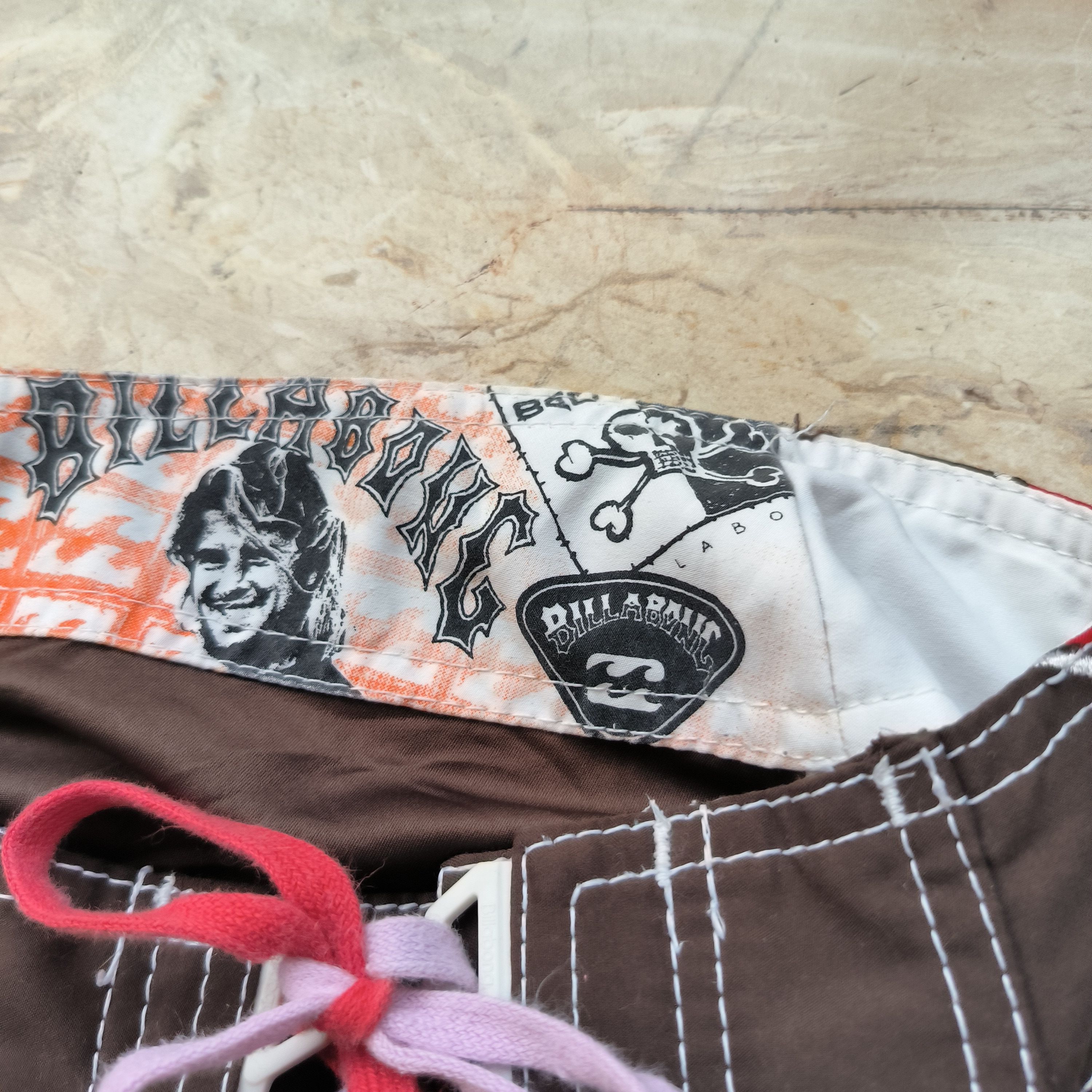Billabong Vintage 00s Billabong Signature Mark Occhilupo Board Shorts Size US 31 - 4 Thumbnail