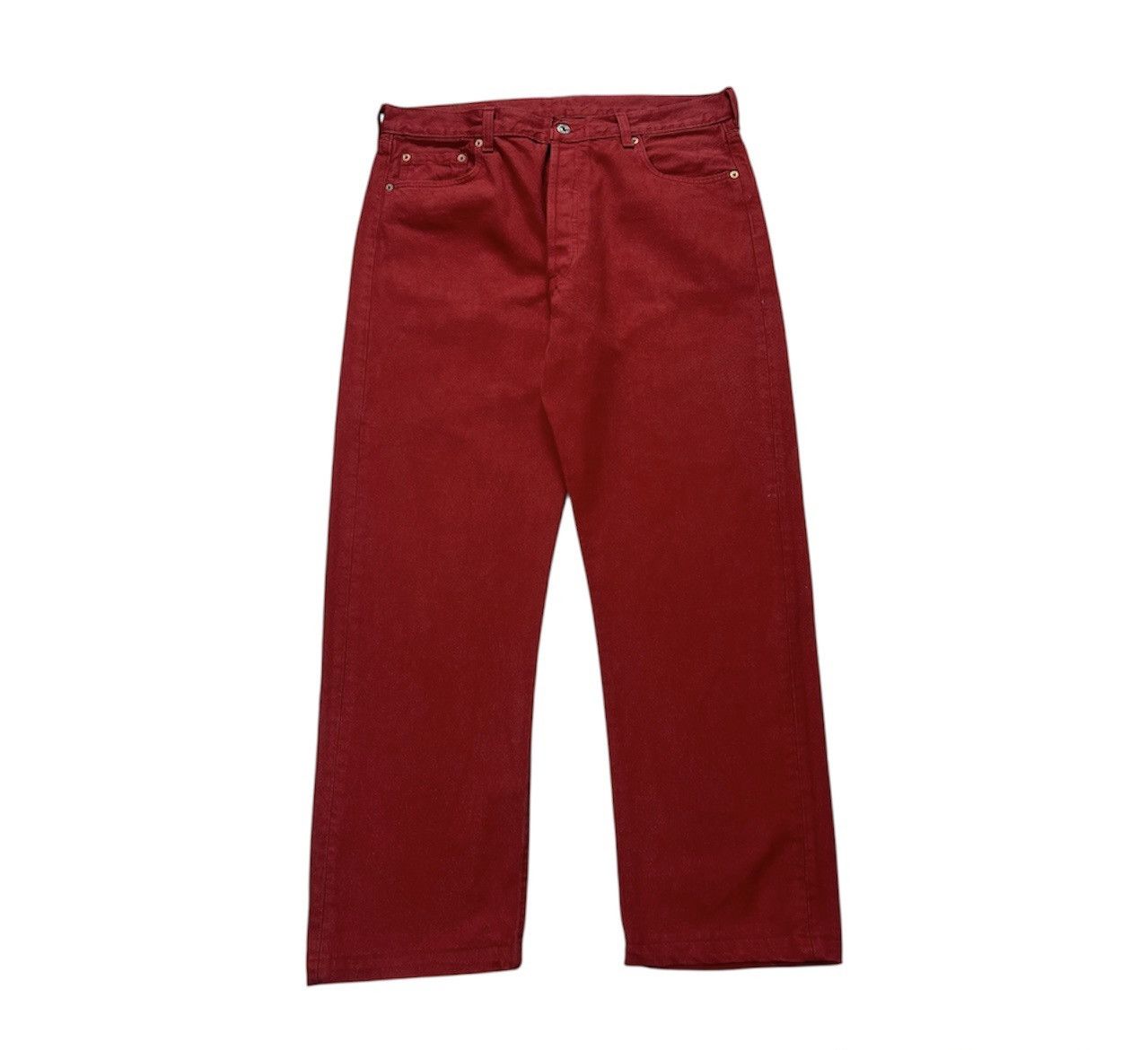 Levi's Vintage 90s Levi’s 501 red denim classic devil jeans pants Size US 38 / EU 54 - 2 Thumbnail