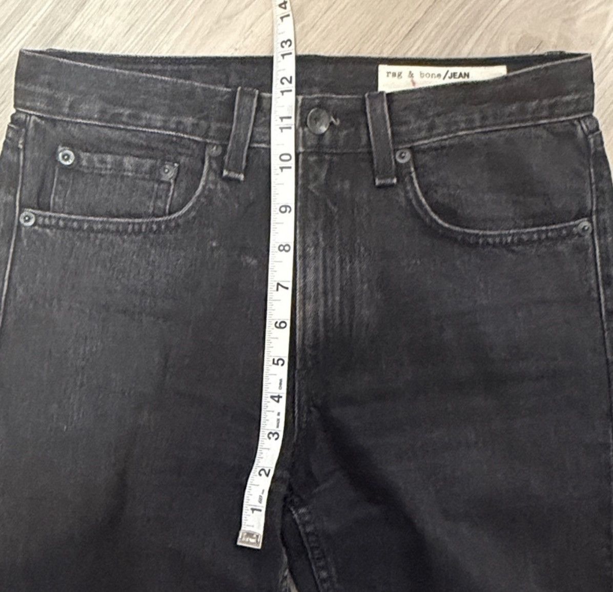 Rag & Bone Rag & Bone Black Straight Leg Denim Jeans Size 26" / US 2 / IT 38 - 7 Thumbnail