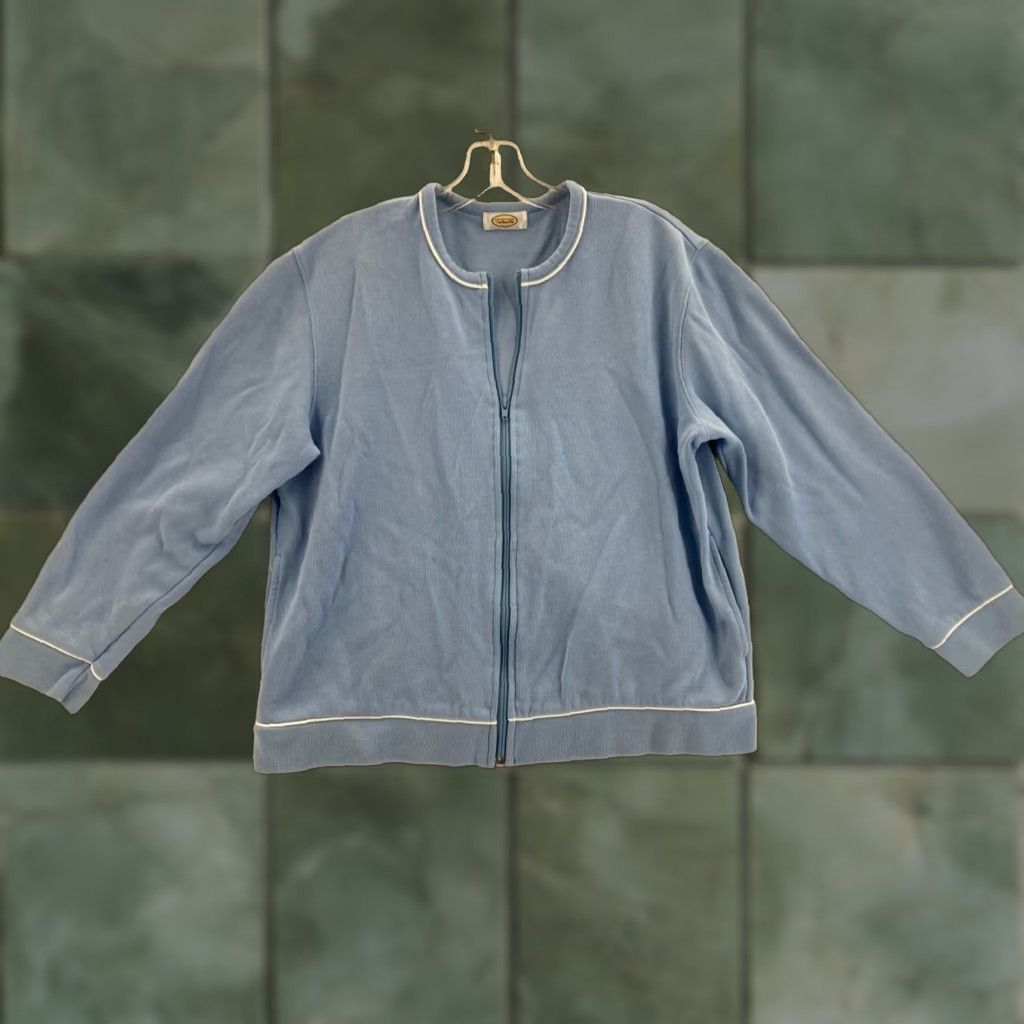 Talbots Talbots Women's Blue Full Zip Sweater Jacket XL Size XL / US 12-14 / IT 48-50 - 1 Thumbnail