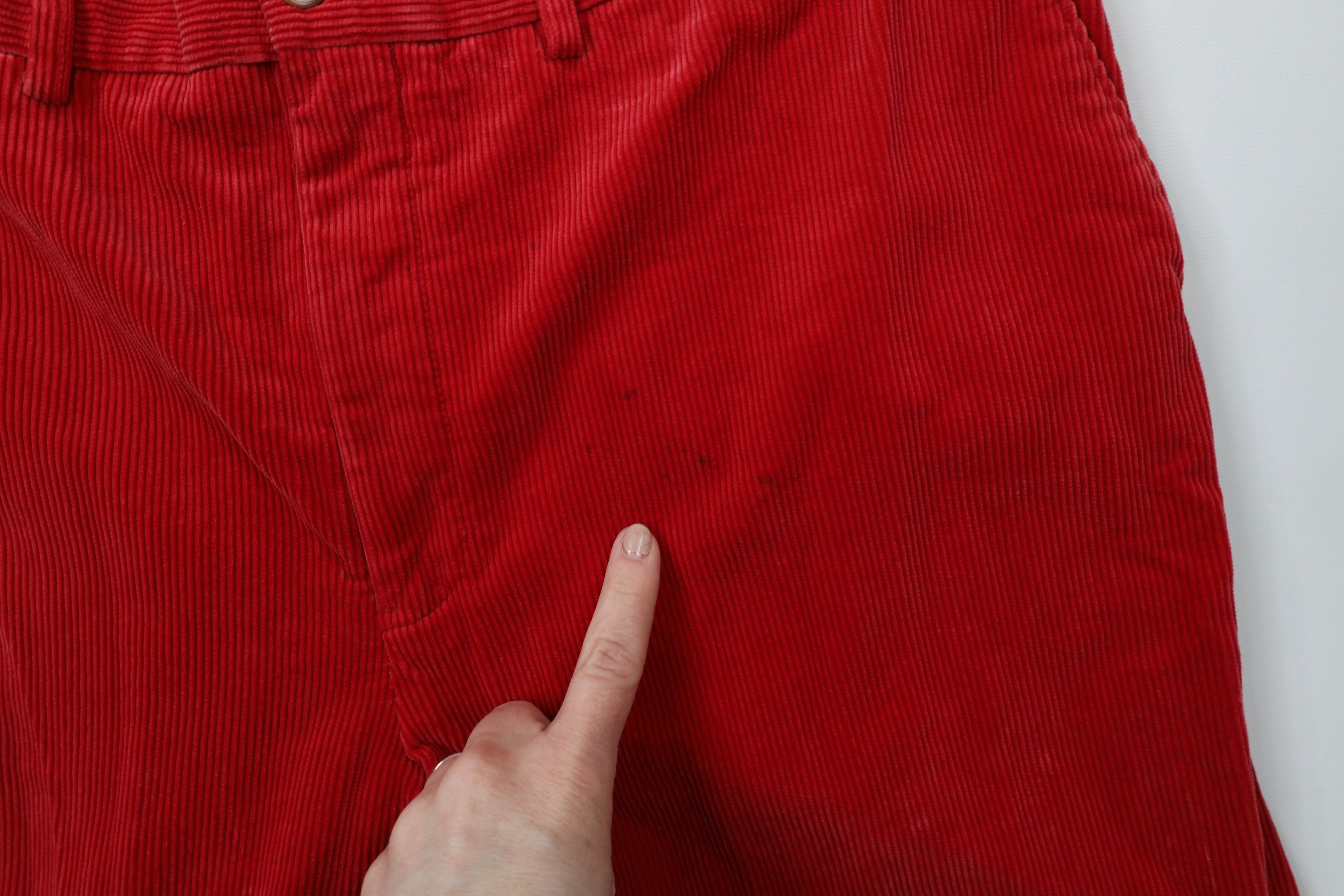 Ralph Lauren × Vintage Vintage 90s Ralph Lauren Wide Leg Corduroy Chino Pants Red Size US 36 / EU 52 - 7 Thumbnail