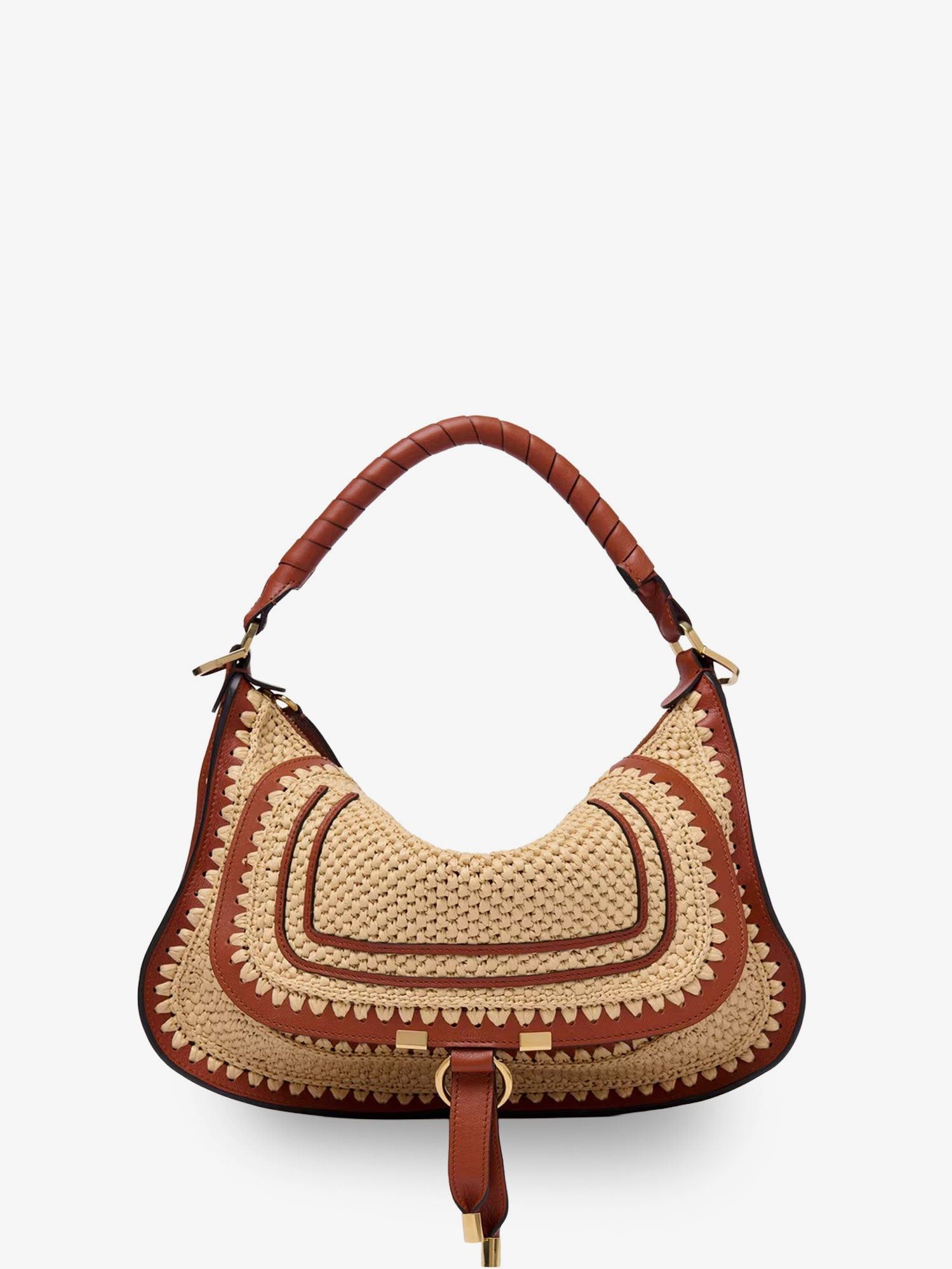 Chloe Marcie Raffia Shoulder Bag Size ONE SIZE - 1 Thumbnail