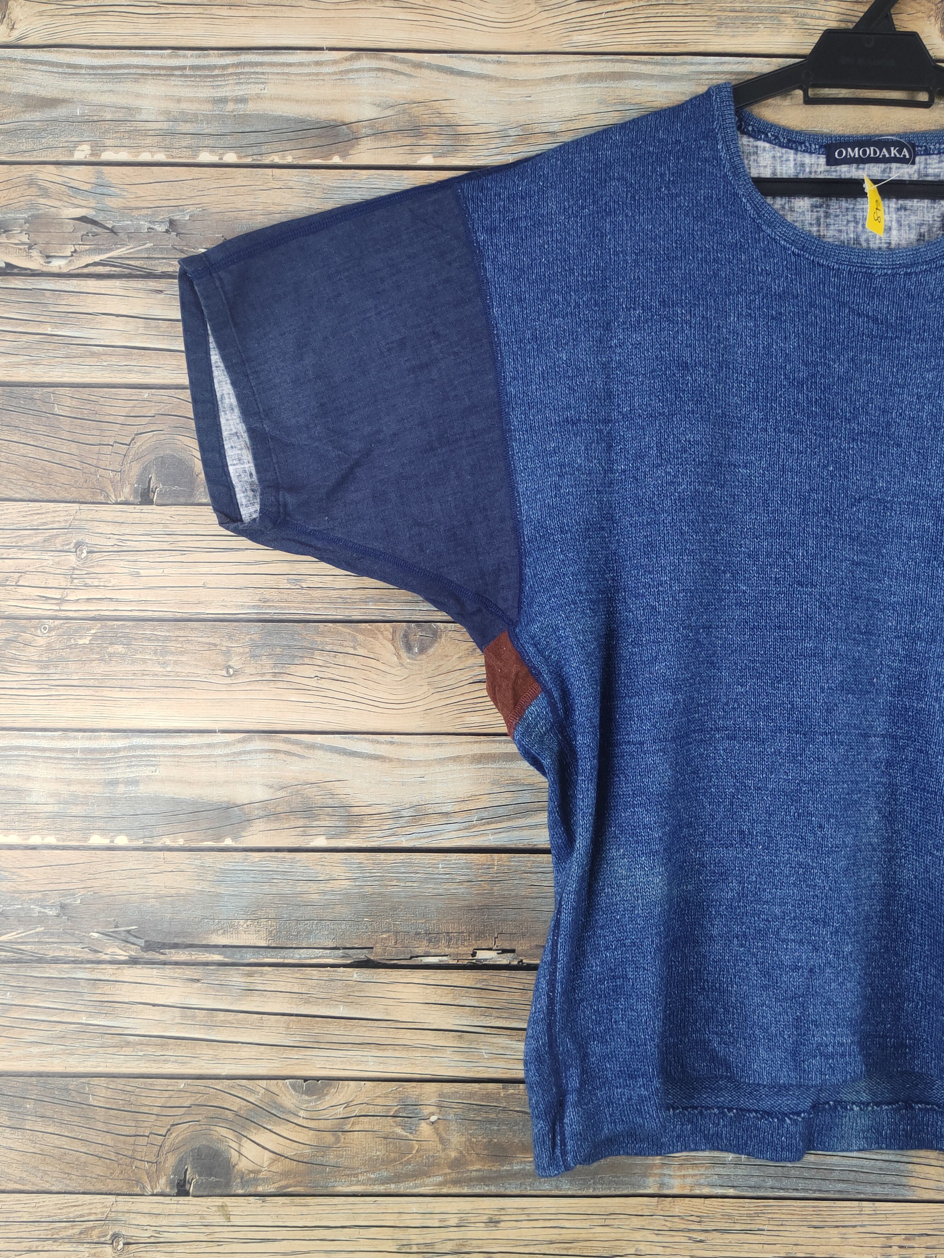 Japanese Brand DL Omodaka Japan Blue Short Sleeve T-shirts #813 Size US L / EU 52-54 / 3 - 3 Thumbnail