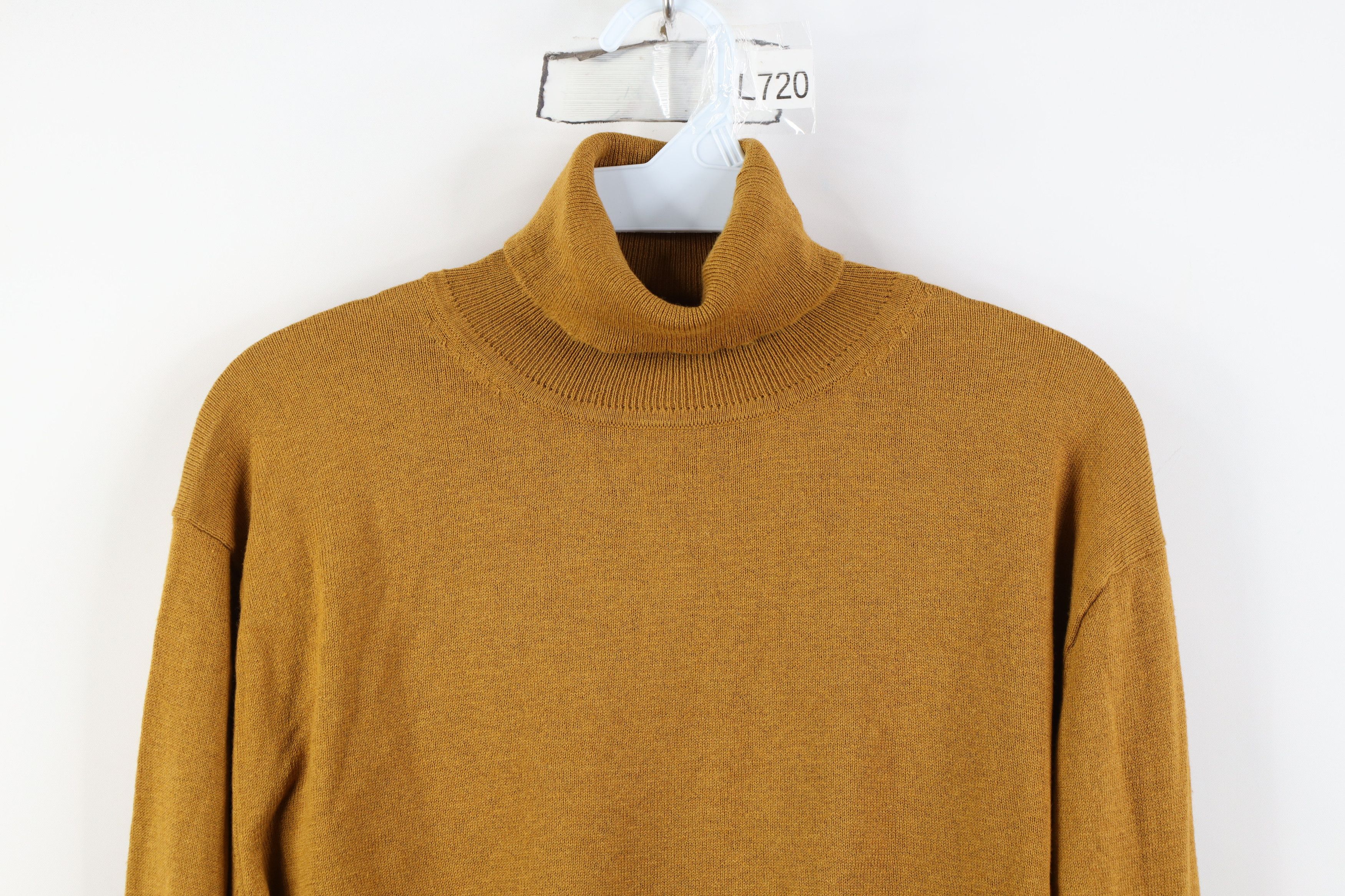 Paul Fredrick Paul Fredrick Wool Cashmere Knit Turtleneck Sweater Gold Size US M / EU 48-50 / 2 - 2 Thumbnail