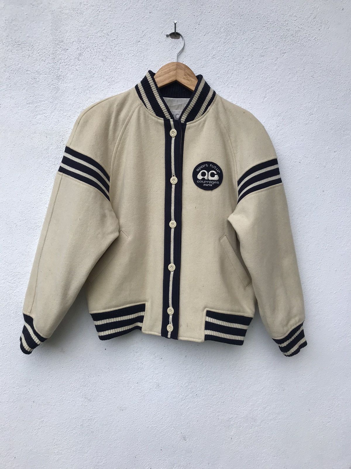 Courreges × Japanese Brand Achive.. Courreges Paris Sport Futur Bomber Jacket Embroided Size US S / EU 44-46 / 1 - 3 Thumbnail